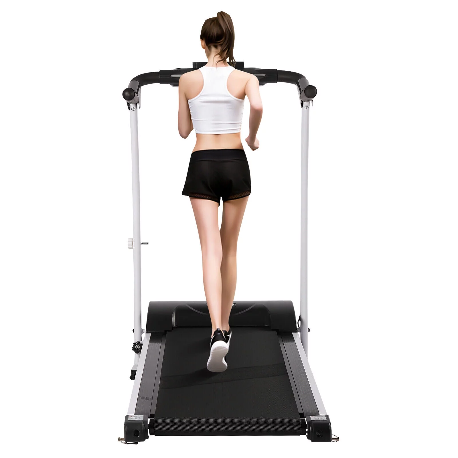 DENSET 14” Auto-Incline 1.0Hp Folding Electric Treadmill Up to 3.7 Mph Speed Treadmill