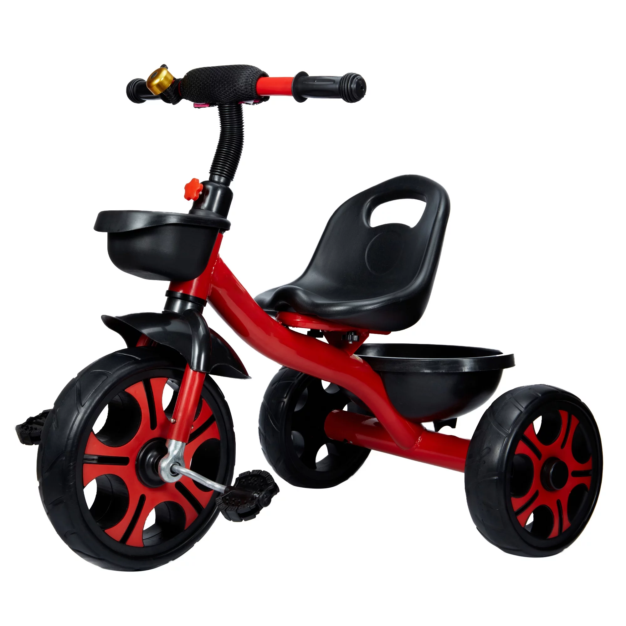 LELINTA Kids Tricycles for 3 Years Old Kids, Boys Girls Toddler Beginner Bike Trikes Pedal Bike with 3 Wheel, Storage Bin, Front Basket & Back Basket & Adjustable Seat Height