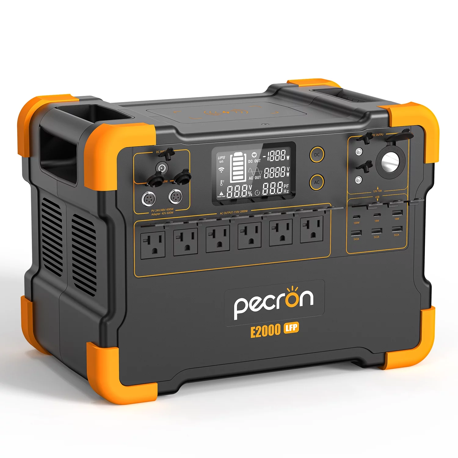 PECRON E2000LFP Portable Power Station 1920Wh Capacity 2000W AC Outlets Portable Generators LiFePO4 Battery for Home Backup Outdoor Camping