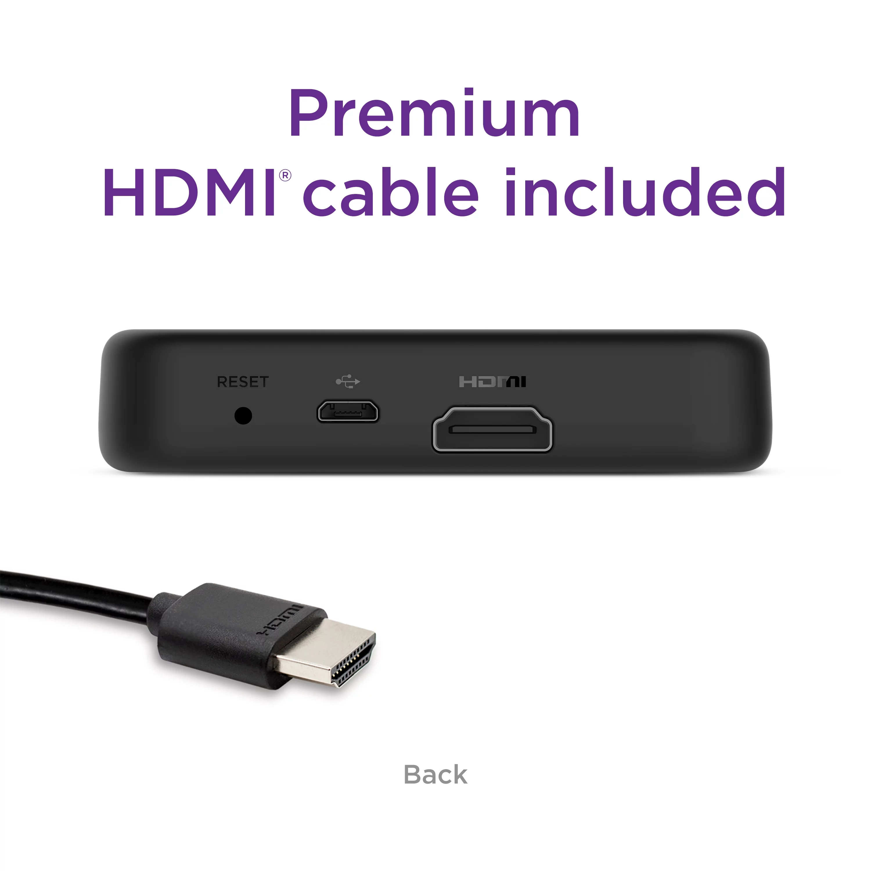 Roku Premiere | 4K/HDR Streaming Media Player with Premium High Speed HDMI Cable and Simple Remote