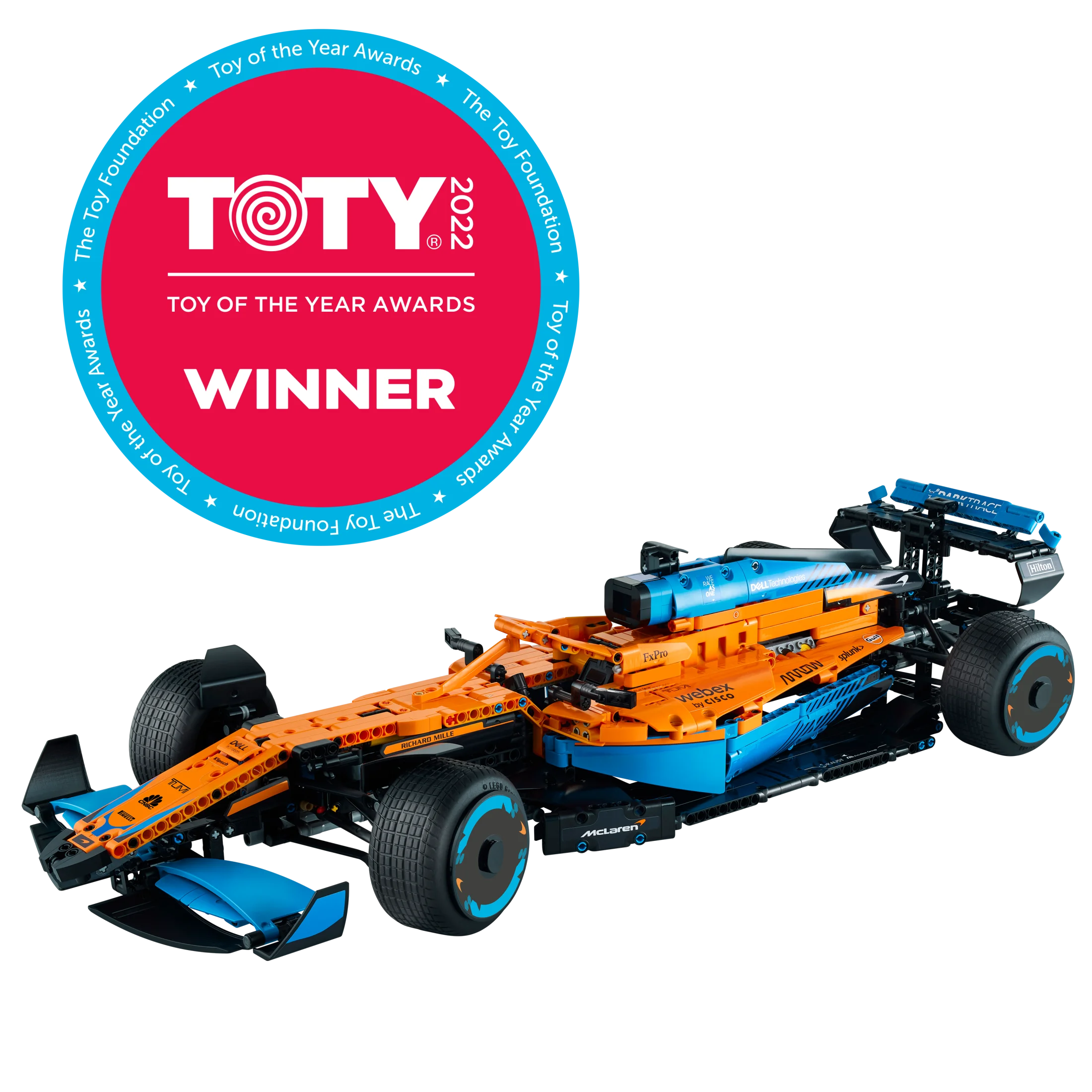 LEGO 42141 Technic McLaren Formula 1 2022 Replica Race Car Model Building Kit, F1 Motor Sport Set Birthday Gift Idea for Adults, Men, Women, Him, Her, Husband, Collectible Home Decor