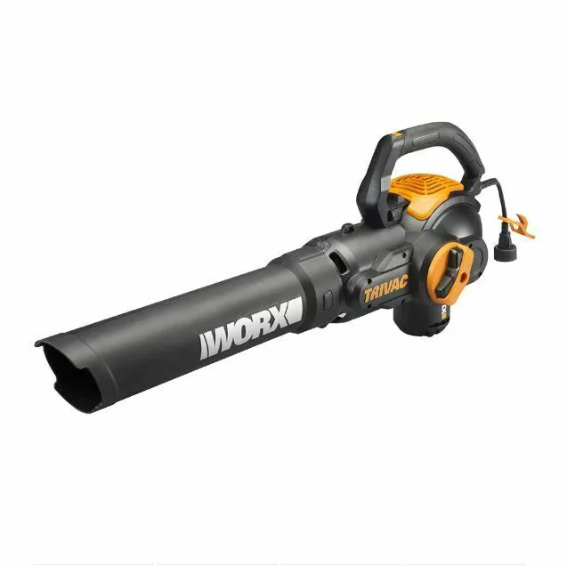 Worx WG524 12 Amp TRIVAC 3-in-1 Electric Leaf Blower/Mulcher/Vac with Leaf Collection System