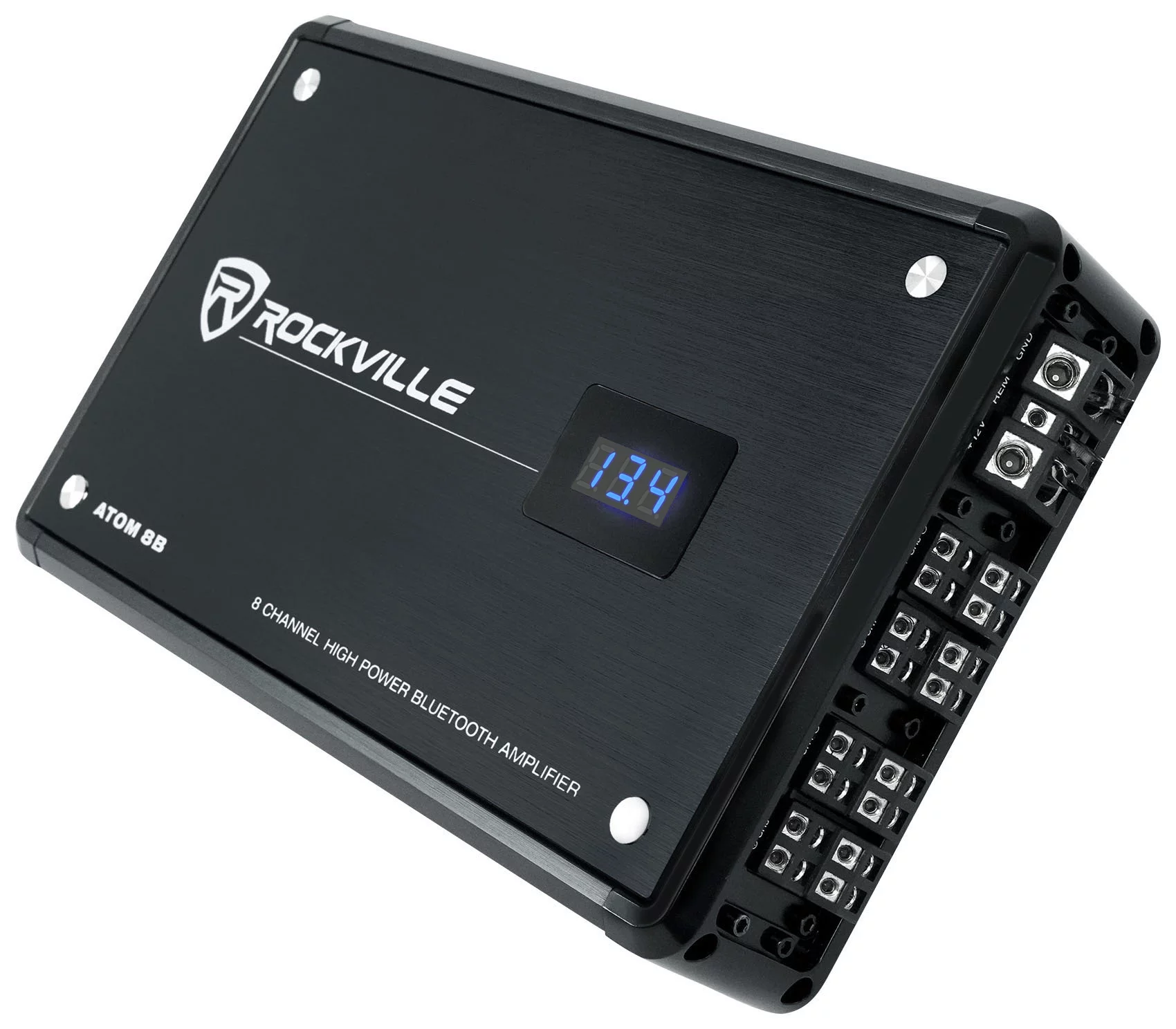 Rockville ATOM 8B 8 Channel 3500 Watt Marine/Boat Amplifier Amp w/Bluetooth