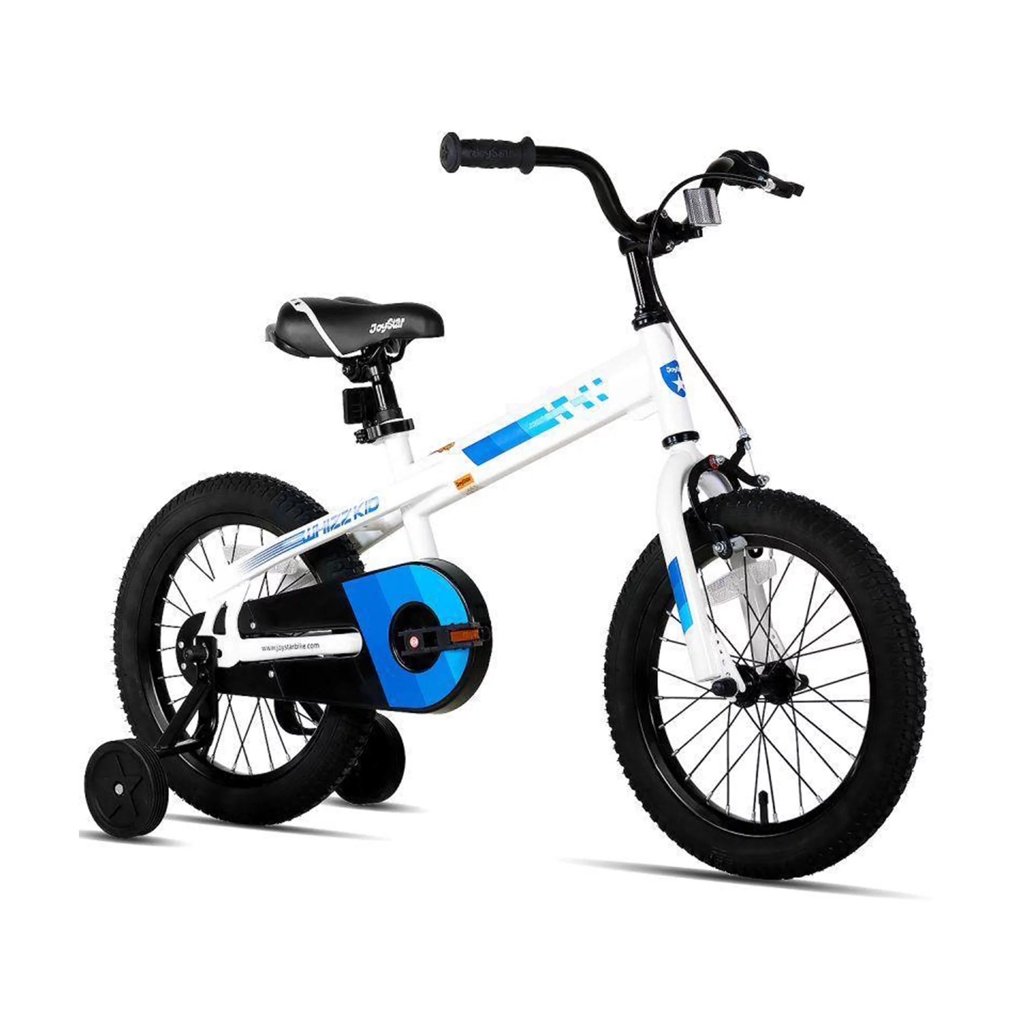 JOYSTAR Whizz Bike for Ages 4-7 with Training Wheels, 16″, Blue