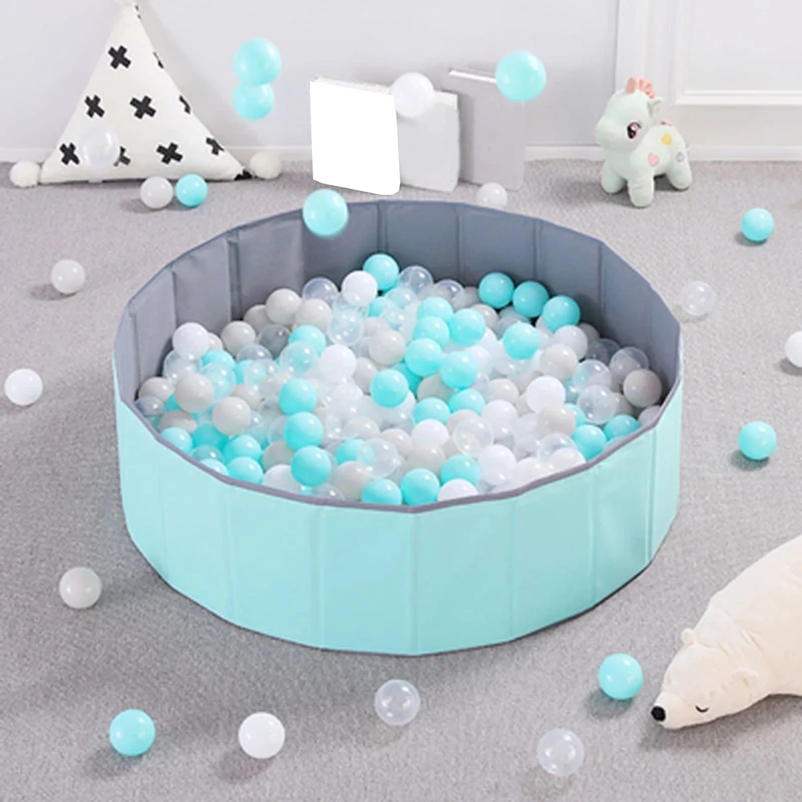 Skindy 100 Ball Pit Balls Crush Proof Plastic Ball Children’s Toy Bals Macaron Ocean Balls for Play Tent