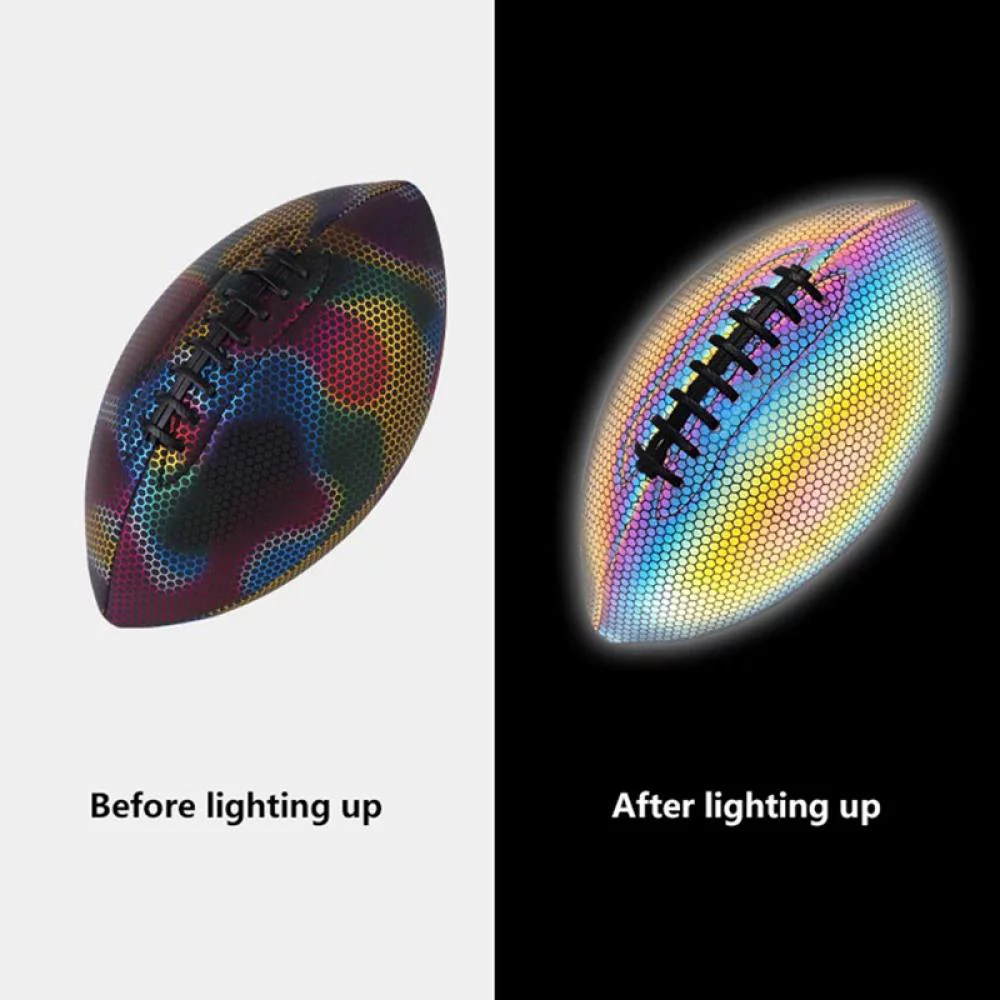 Football Luminous Light Up Reflective Football for Night Games & Training, Glowing in The Dark, Great American Football Toy Gifts for Boys, Kids, Men