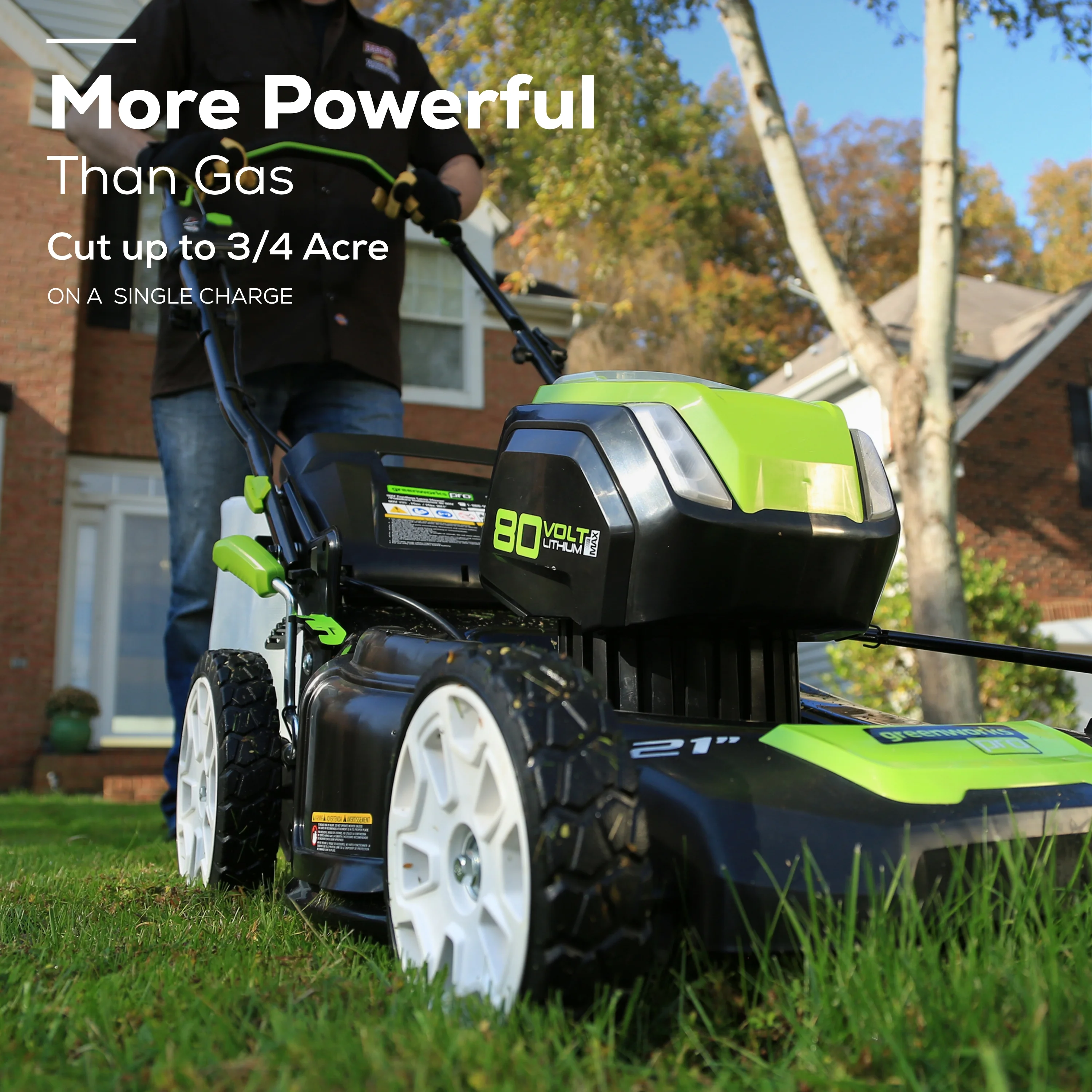 Greenworks 80V 21″ Self Propelled Mower 5Ah Battery & Charger 2502402NV