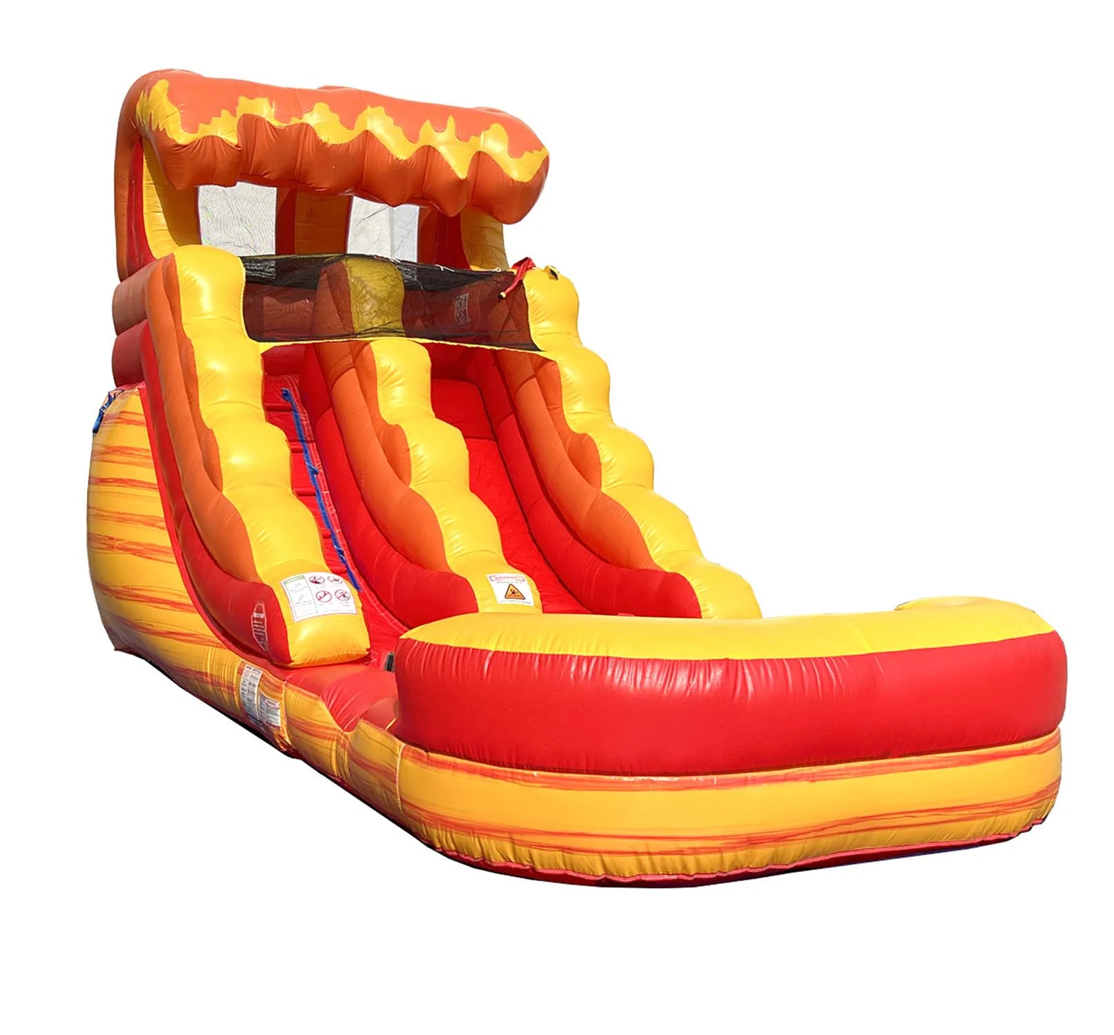 Pogo Bounce House Crossover Kids Inflatable Water Slide, Rainbow, 12 ft, No Blower