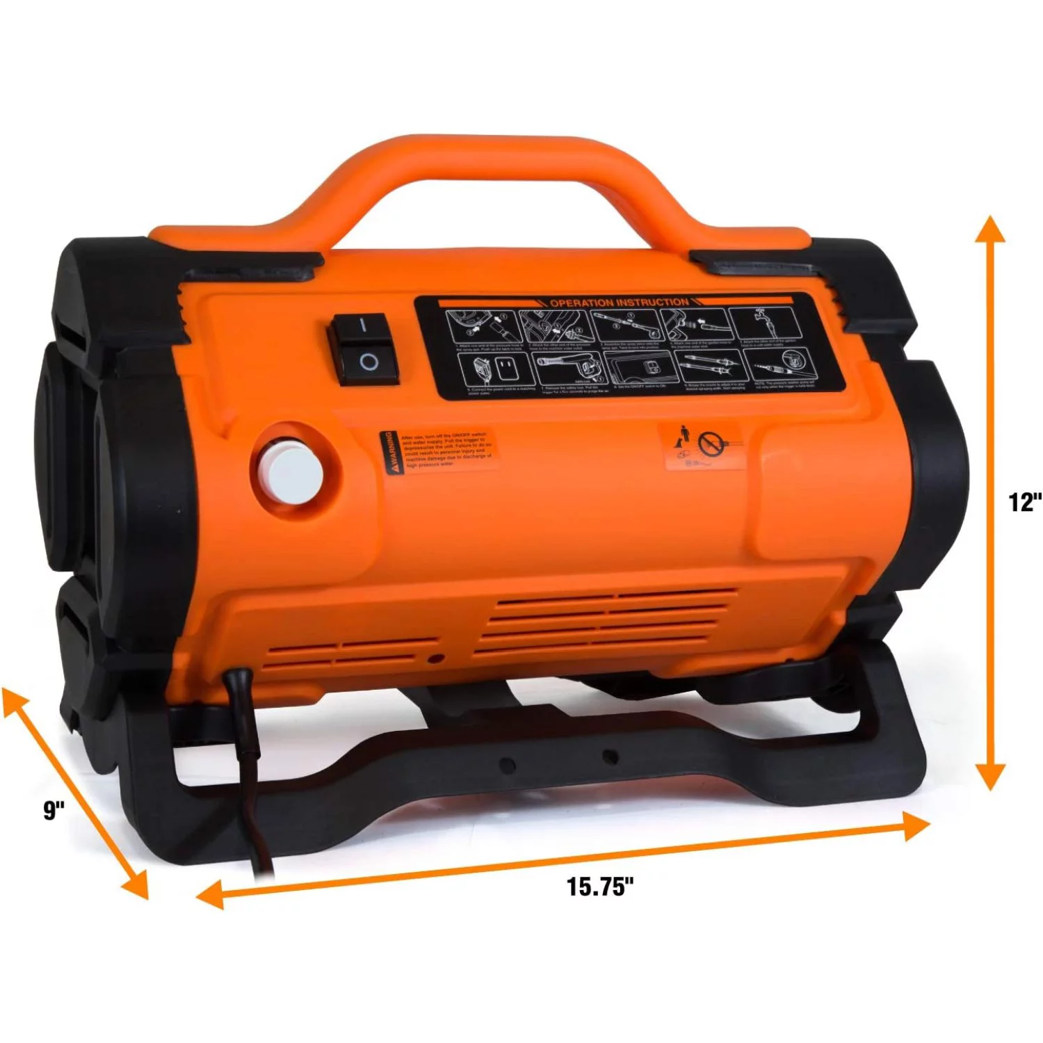 WEN PW19 2000 PSI 1.6 GPM 13-Amp Variable Flow Electric Pressure Washer, 1900, Orange