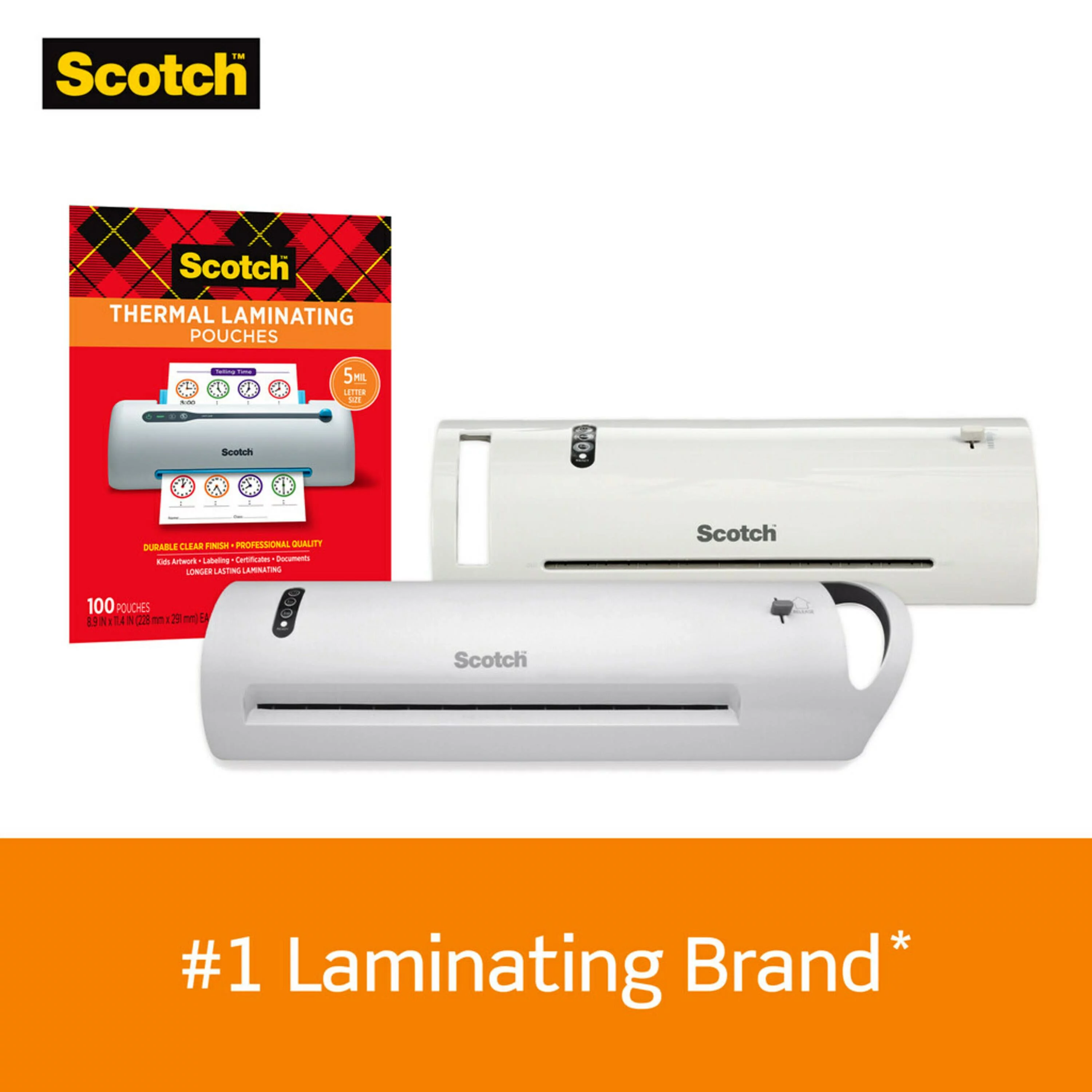 Scotch Thermal Laminating Pouches, Clear, Fits Letter Sized (8.9 in. ?? 11.4 in.) Paper, 50 Pouches