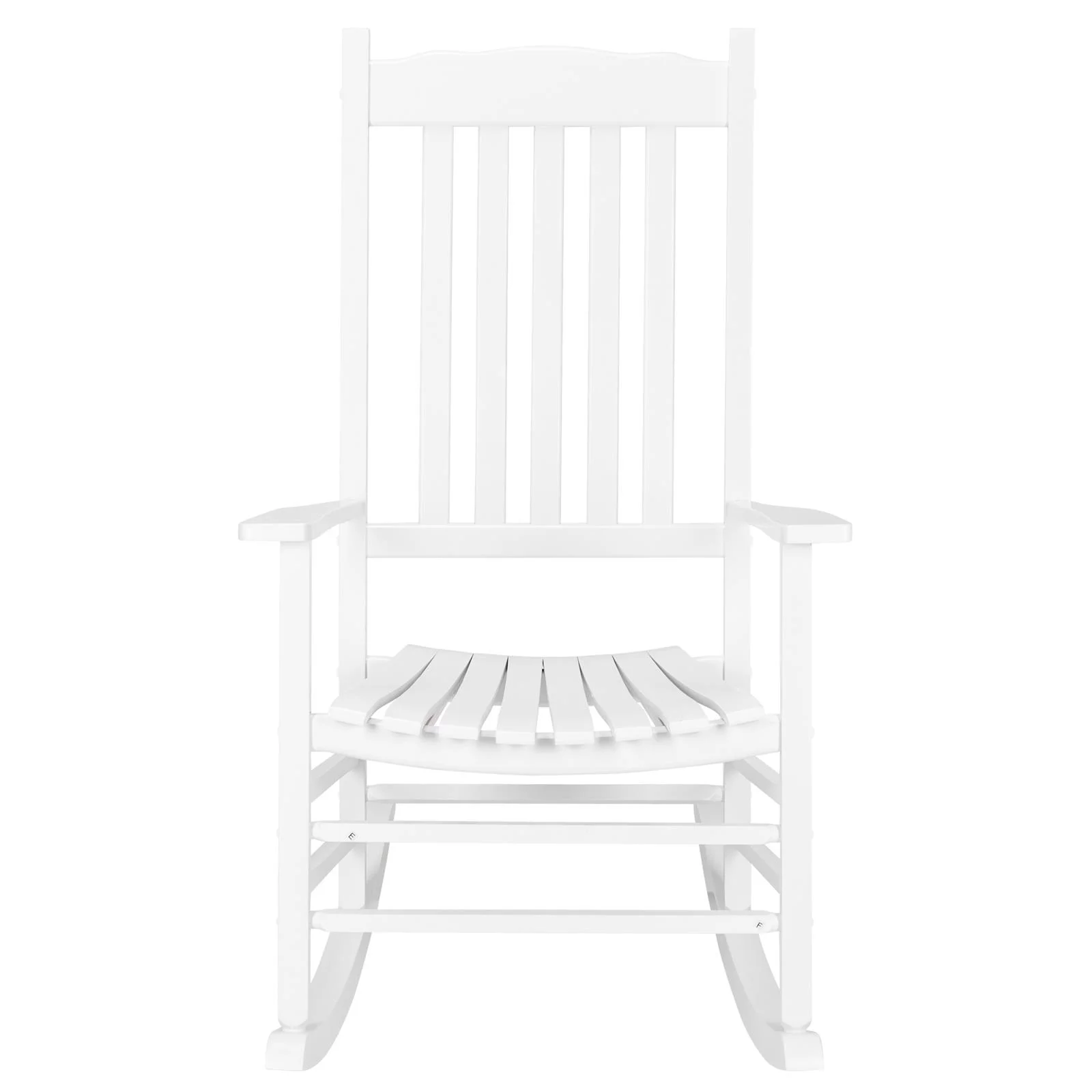 UBesGoo Rocking Chairs Wood Porch Furniture Outdoor Indoor, Wood Rocker, White