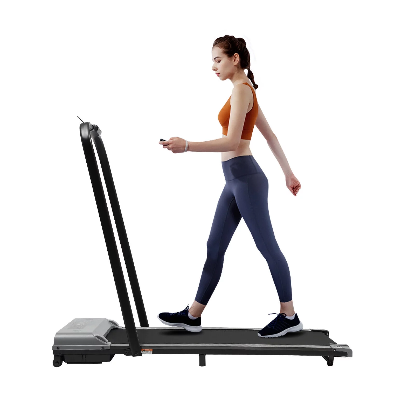 MIDUO 2 in 1 Folding Under Desk Treadmill Walking Machine Home w/Remote Control