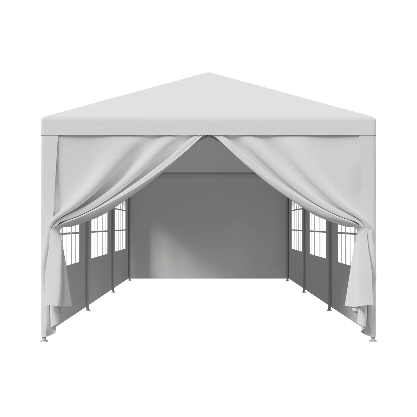 ZENY Wedding Party Tent Gazebo Canopy 6 Window-Walls with 2 Walls 10 x 30′, White