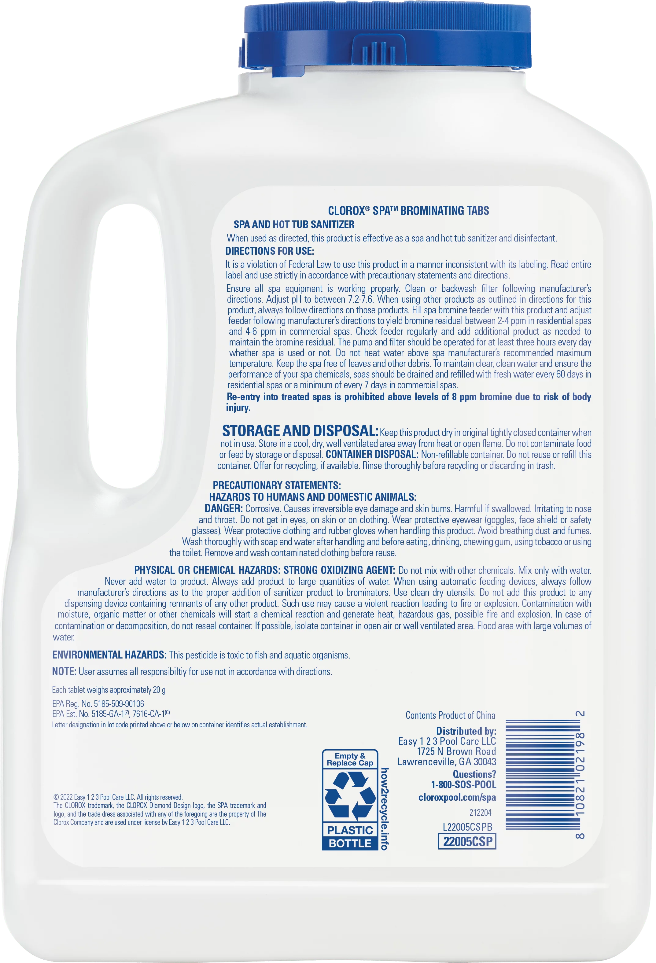 Clorox Spa Brominating Tablets, 5 lb