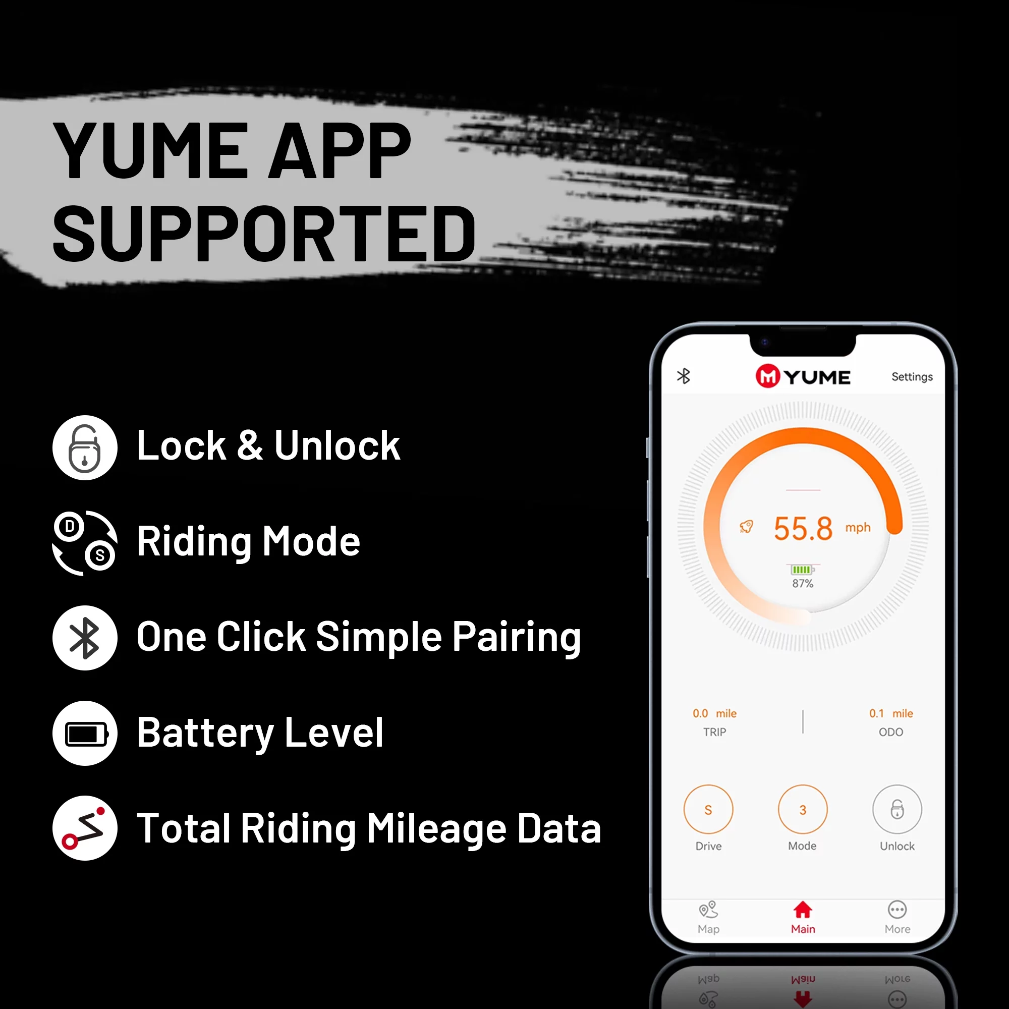 M YUME SCOOTER Hawk Dual Motor Electric Scooters for Adults 2400W 43MPH 45Miles Long Rang E-Scooter