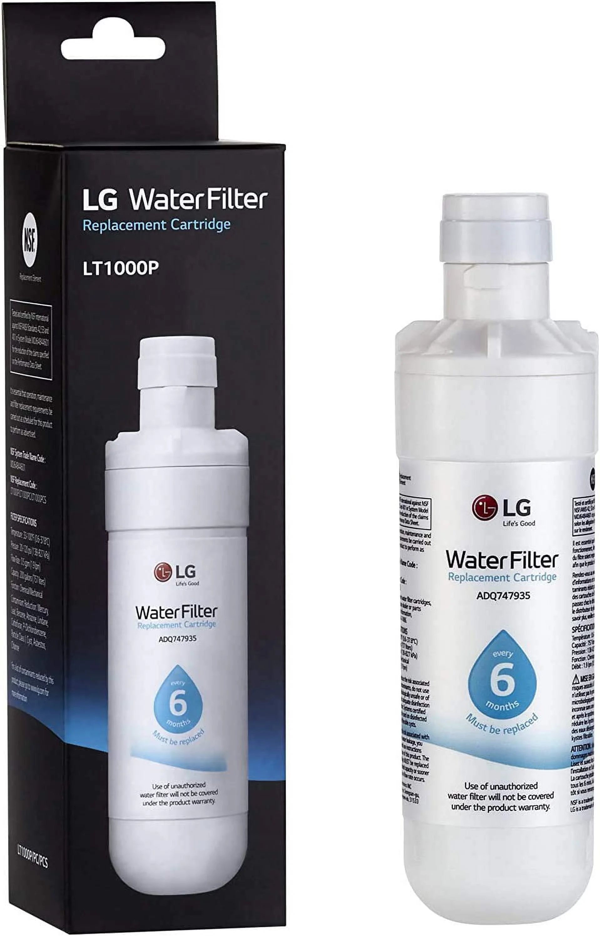 Replacement Water Filter LT1000P ADQ74793501 , ADQ75795105,GF-D706BSL, Refrigerator Ice Water Filter L-G LT1000P ( 1 Pack )