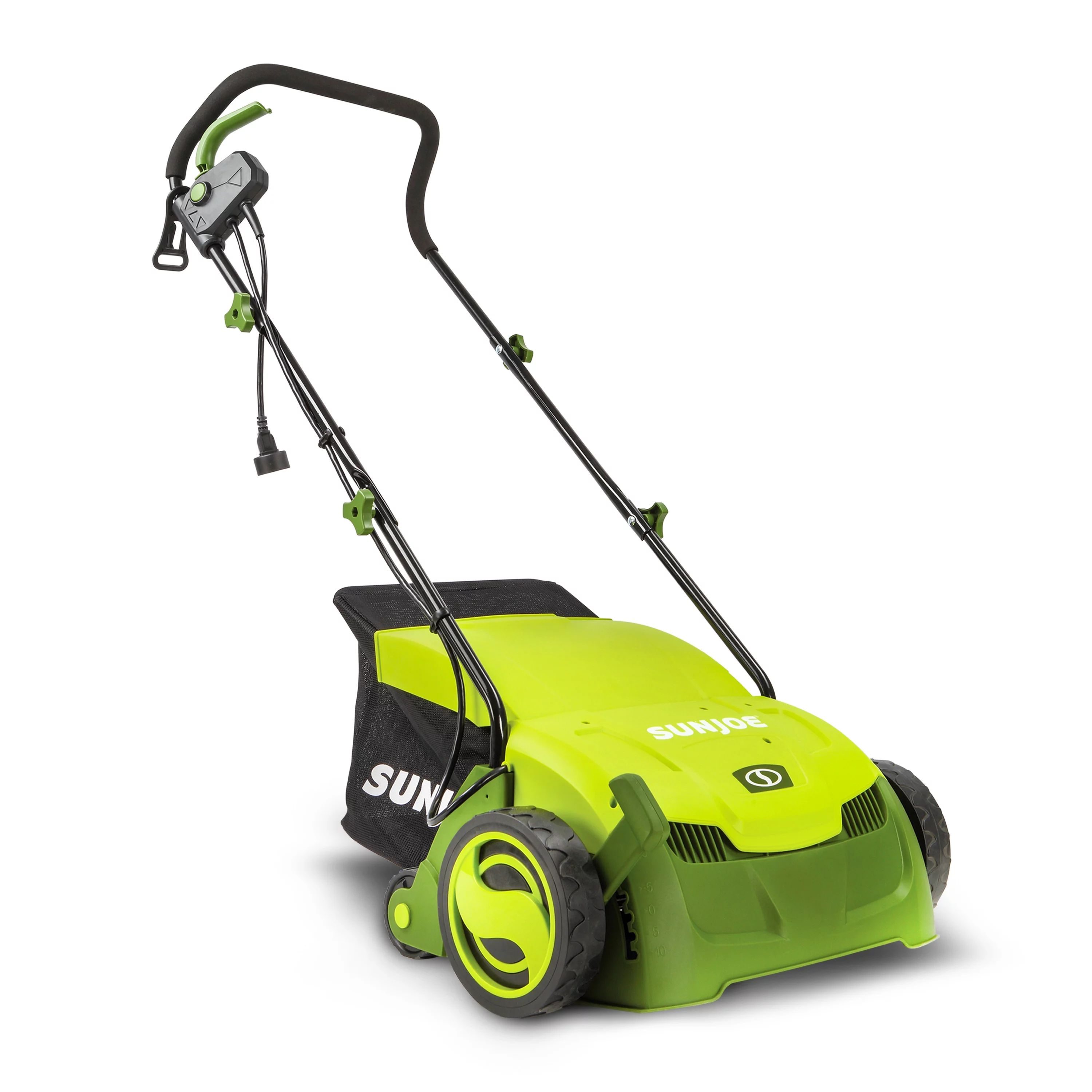 Sun Joe Electric 12.6-inch Lawn Dethatcher + Scarifier W/ Collection Bag, 12-Amp