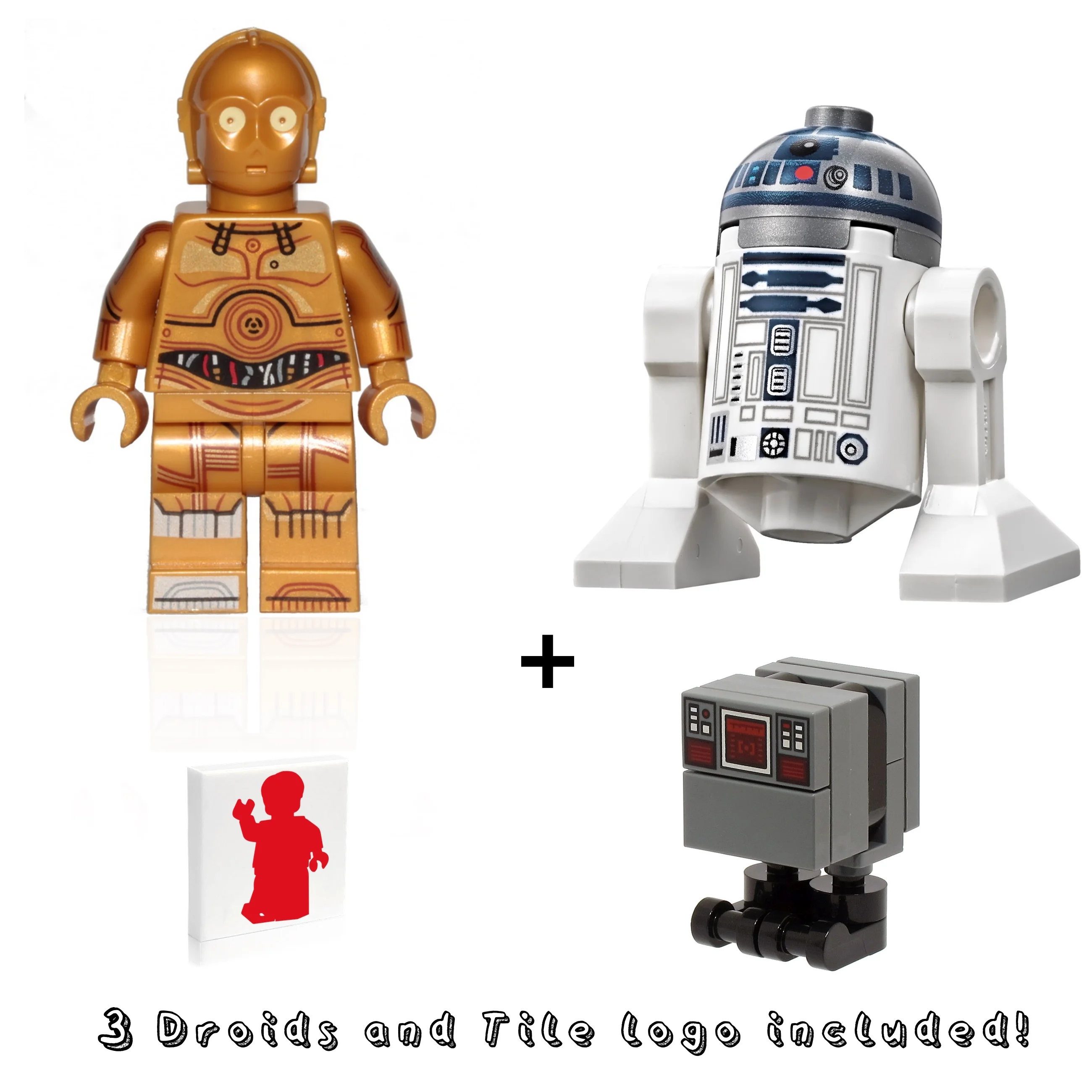 LEGO Star Wars Minifigure Combo Pack – R2-D2 Astromech Droid, C-3PO (Printed Legs, Toes and Arms) and Gonk Droid (GNK Power Droid) 75365 75339