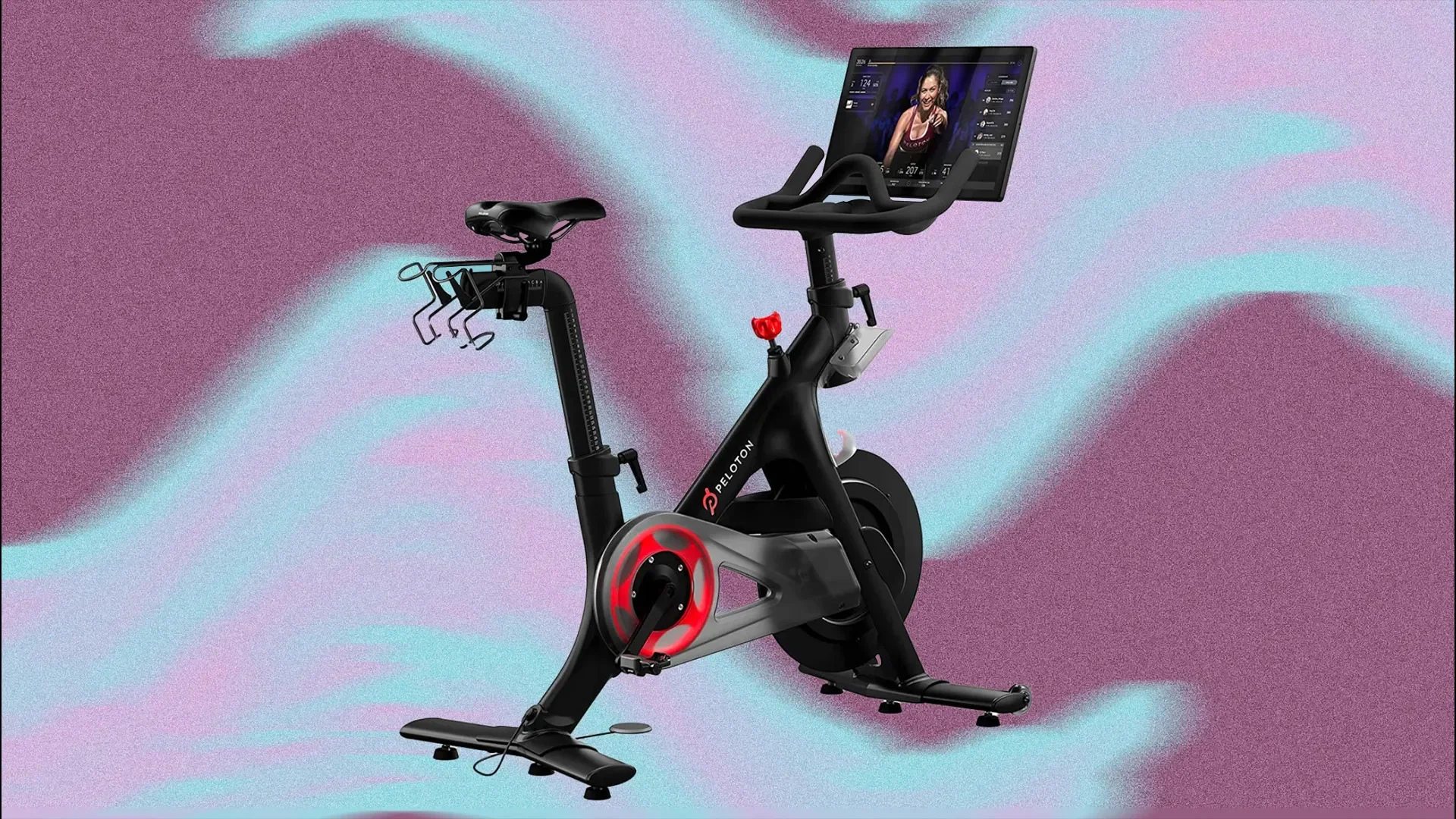 Indoor Stationary Exercise Bike with Immersive 22″ HD Touchscreen (Black)