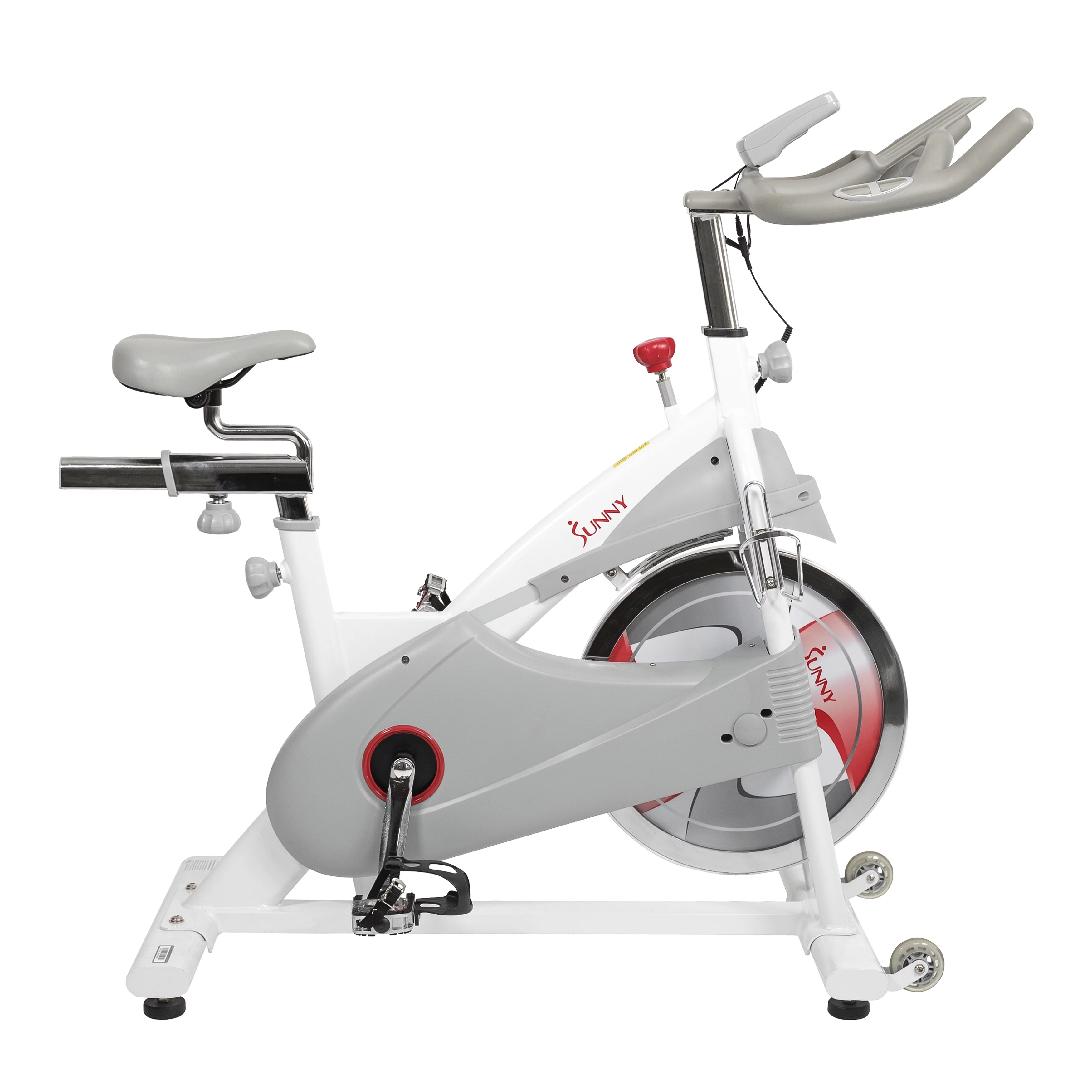 Sunny Health & Fitness Magnetic Belt Drive Indoor Premium Stationary Studio Cycling Exercise Bike Trainer for Home, SF-B1876