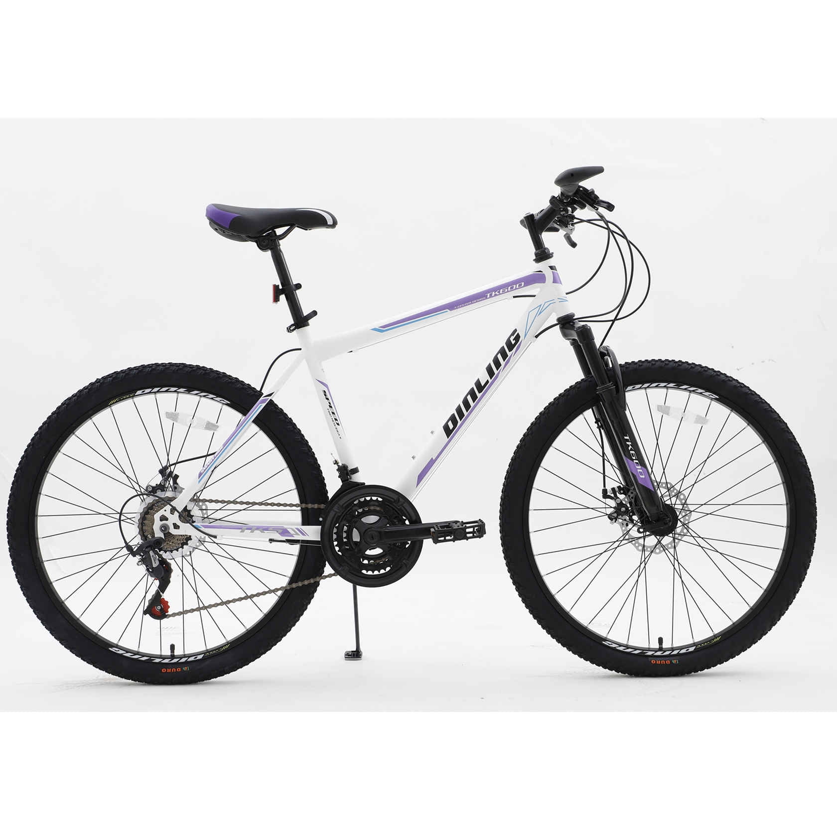 Dinling Hybrid Bike for Men and Women, Shimano 21-Speed, 26 Inch Mountain Bike Purple