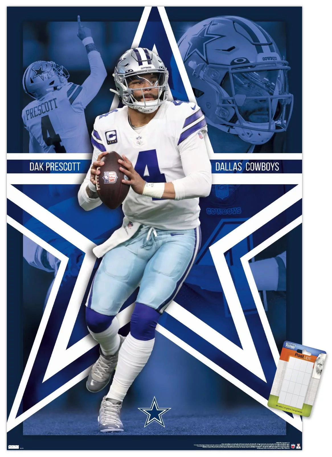 NFL Dallas Cowboys – Dak Prescott 22 Wall Poster, 22.375″ x 34″