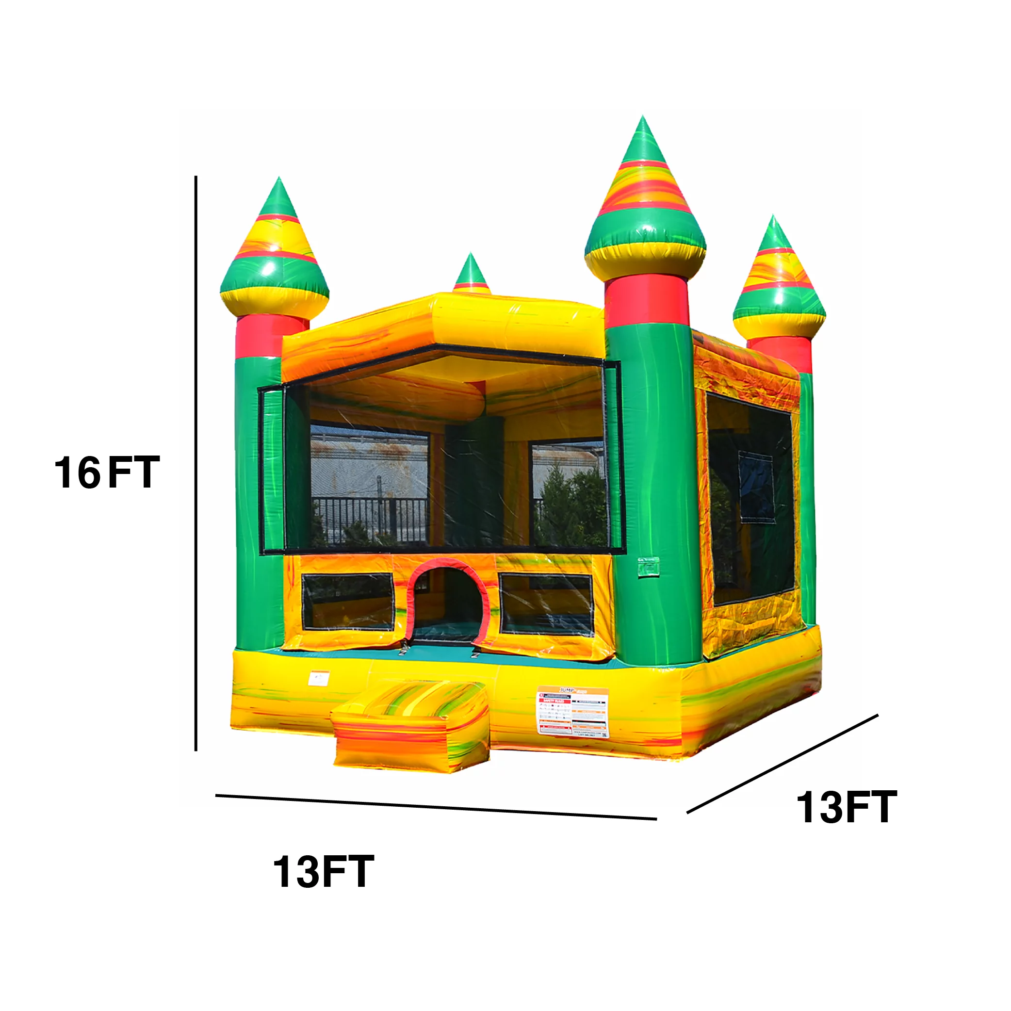 JumpOrange Fiesta Commercial Grade Bounce House with Blower for Kids and Adults