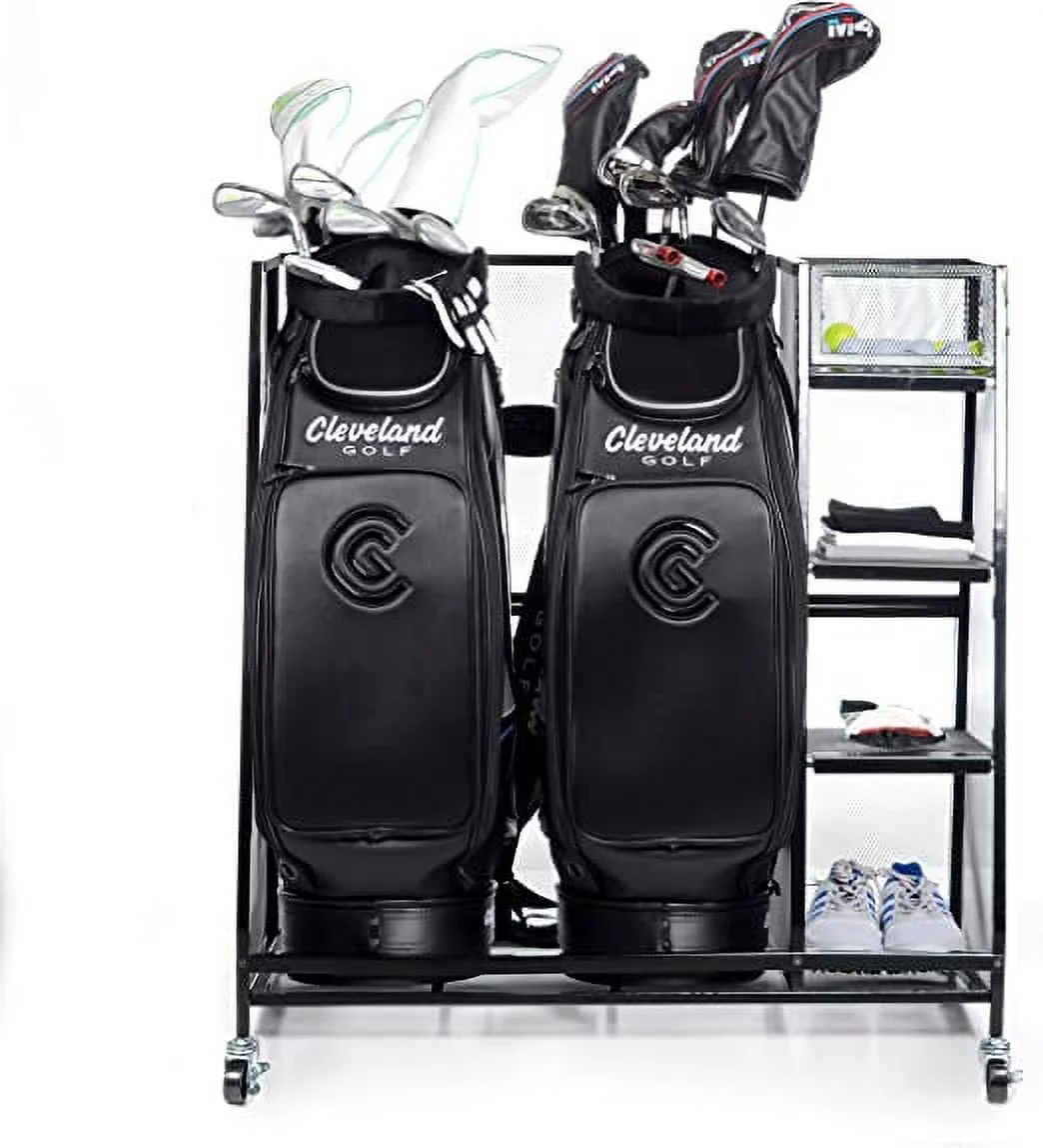 Milliard Golf Organizer – Extra Large Size – Fit 2 Golf Bags and Other Golfing Equipment and Accessories in This Handy Storage Rack – Great Gift Item