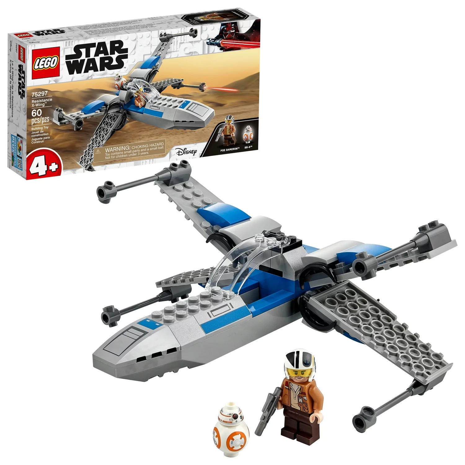 LEGO Star Wars Resistance X-Wing 75297 Poe Dameron Starfighter Building Toy (60 Pieces)