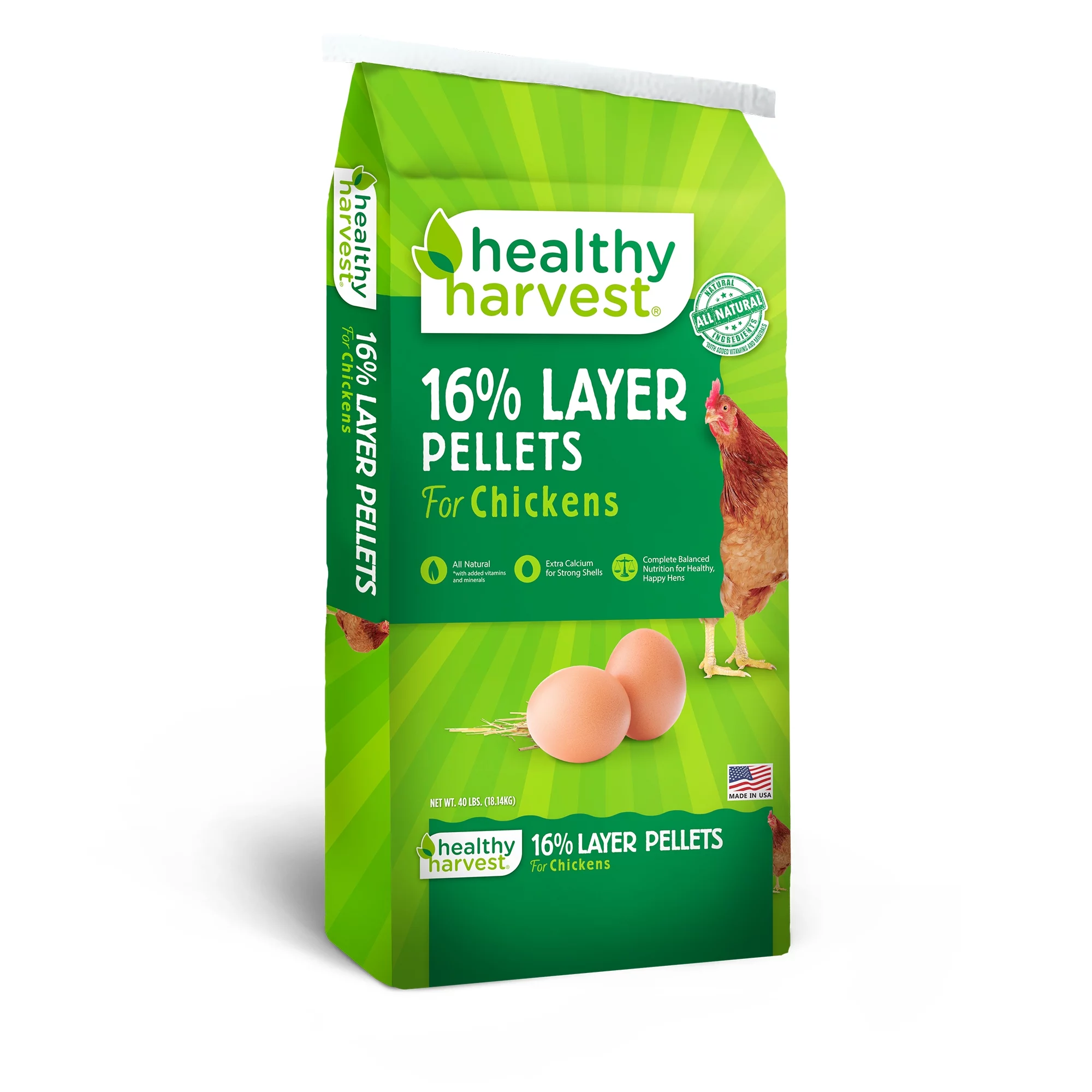 Healthy Harvest 16% Layer Pellets Chicken Feed 40 lb