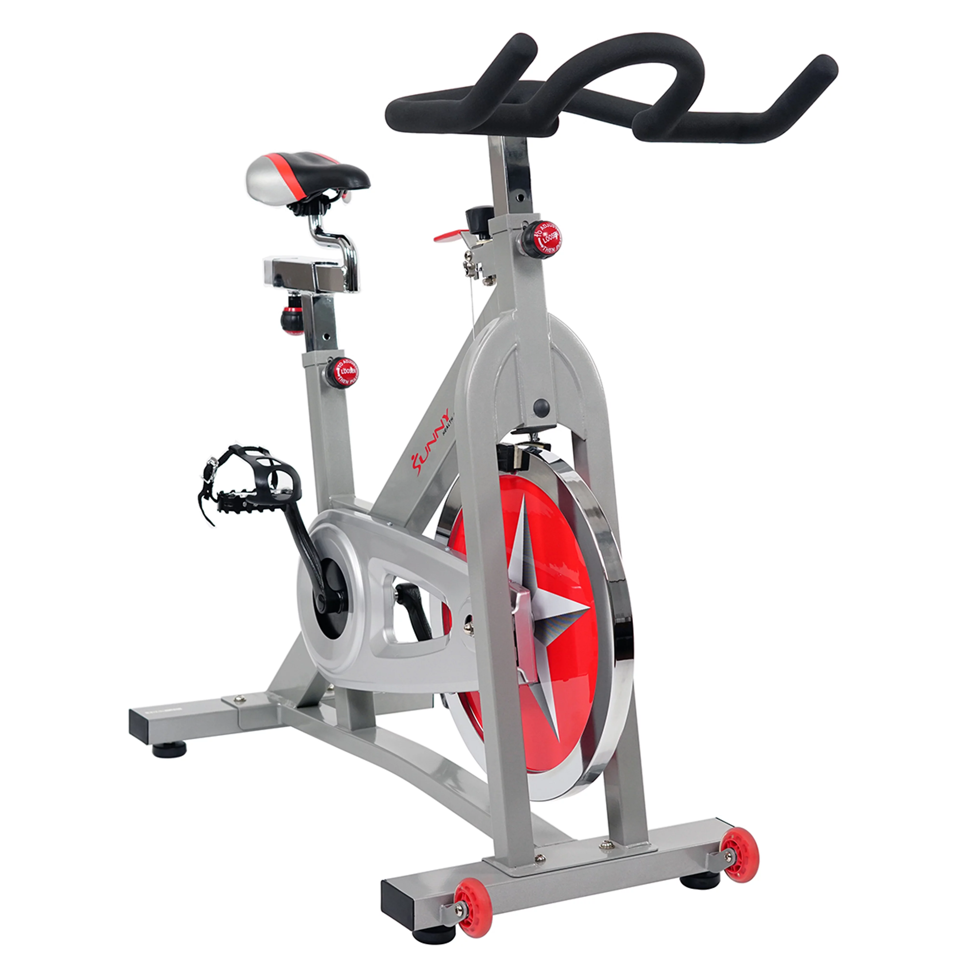 Sunny Health & Fitness Stationary Chain Drive 40 lb Flywheel Pro Indoor Cycling Exercise Bike Trainer, Workout Machine, SF-B901