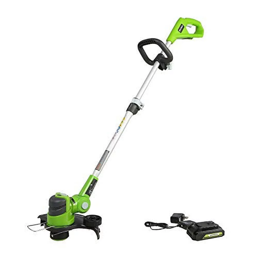 Greenworks 24V 12″ Cordless String Trimmer/Edger with 2.0 Ah USB Battery & Charger 2117902AZVT