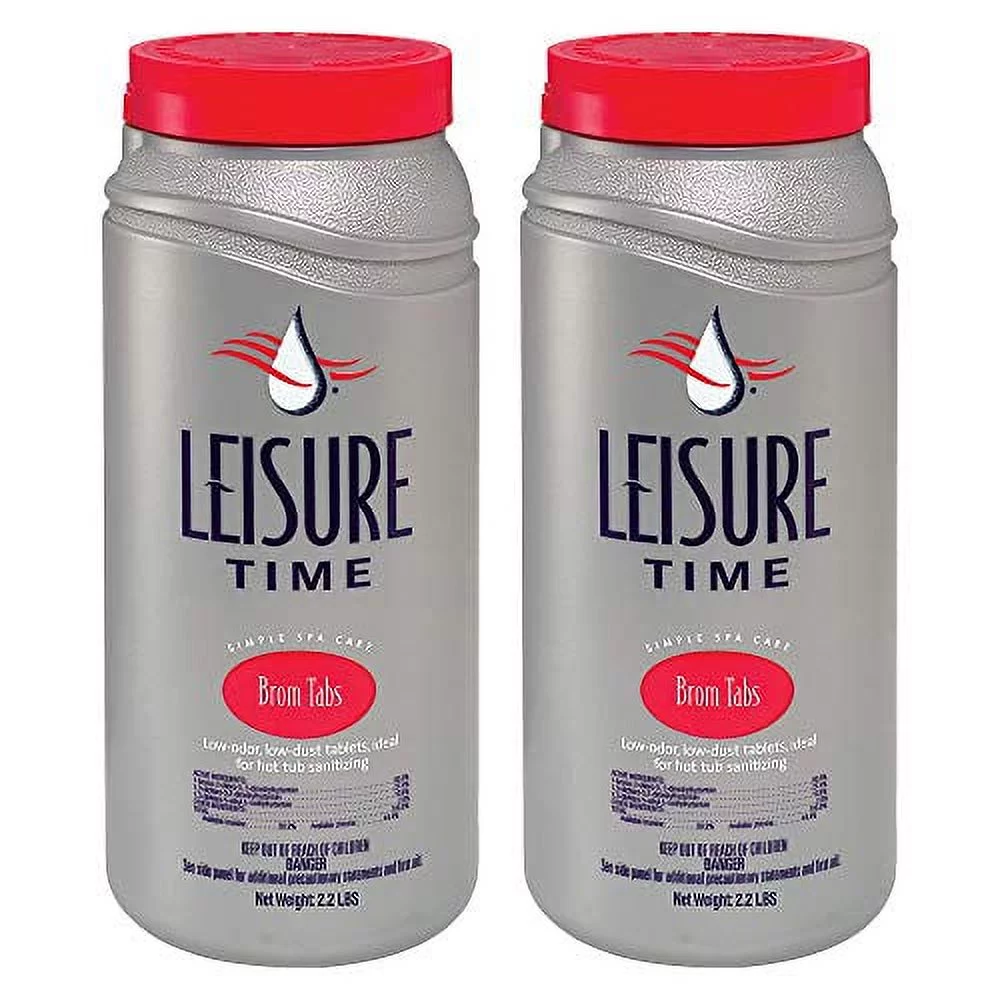 Leisure Time 45422A-02 Bromine Tabs for Spas and Hot Tubs, 2.2 Pounds, 2-Pack