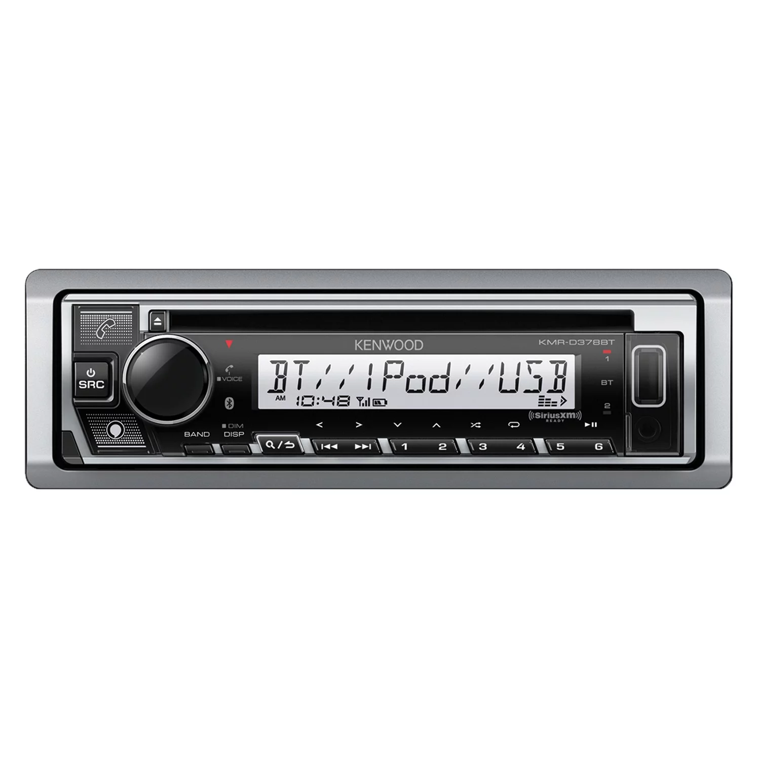 Kenwood PKG-MR378BT Package Of Marine Single-Din CD Receiver With Two 6.5-Inch Speakers