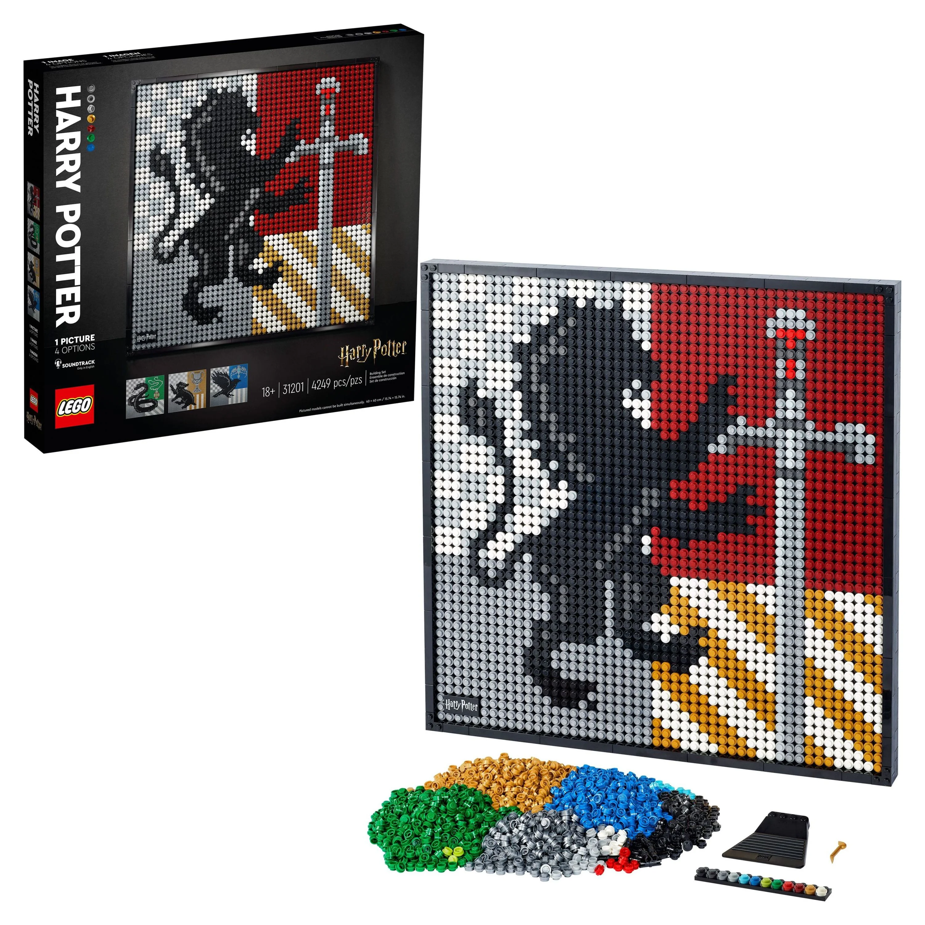 LEGO Art Harry Potter Hogwarts Crests 31201 Perfect for Adults Who Love Collectibles (4,249 Pieces)