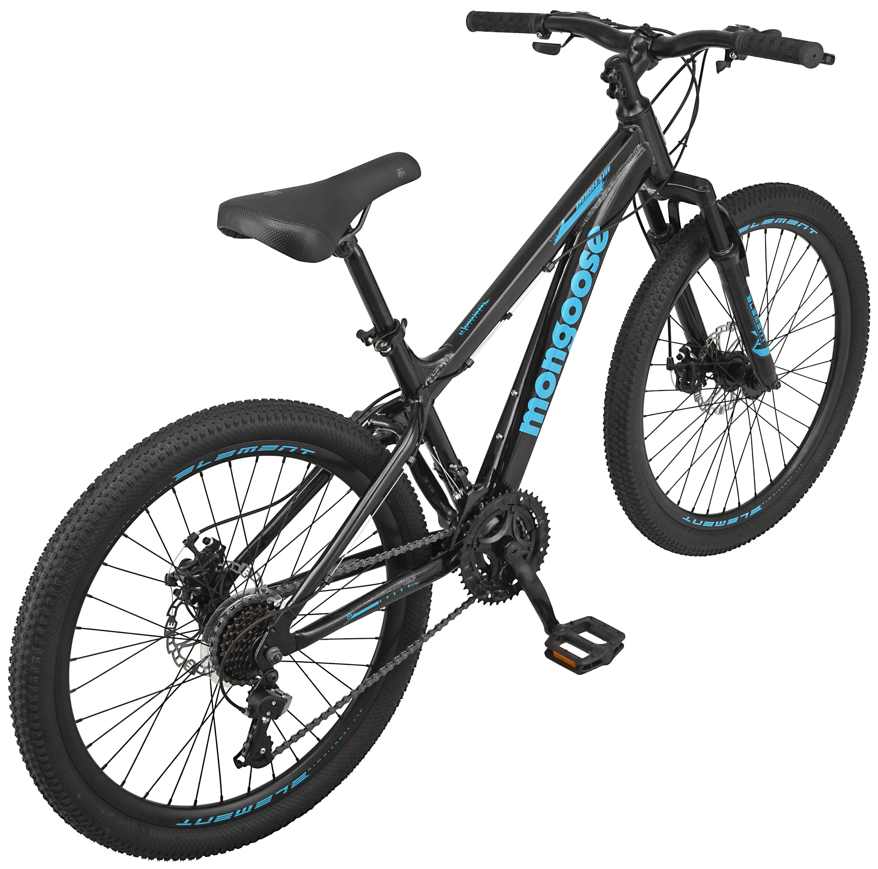 Mongoose 24-in. Durham Unisex Mountain Bike, Black, 21 Speeds