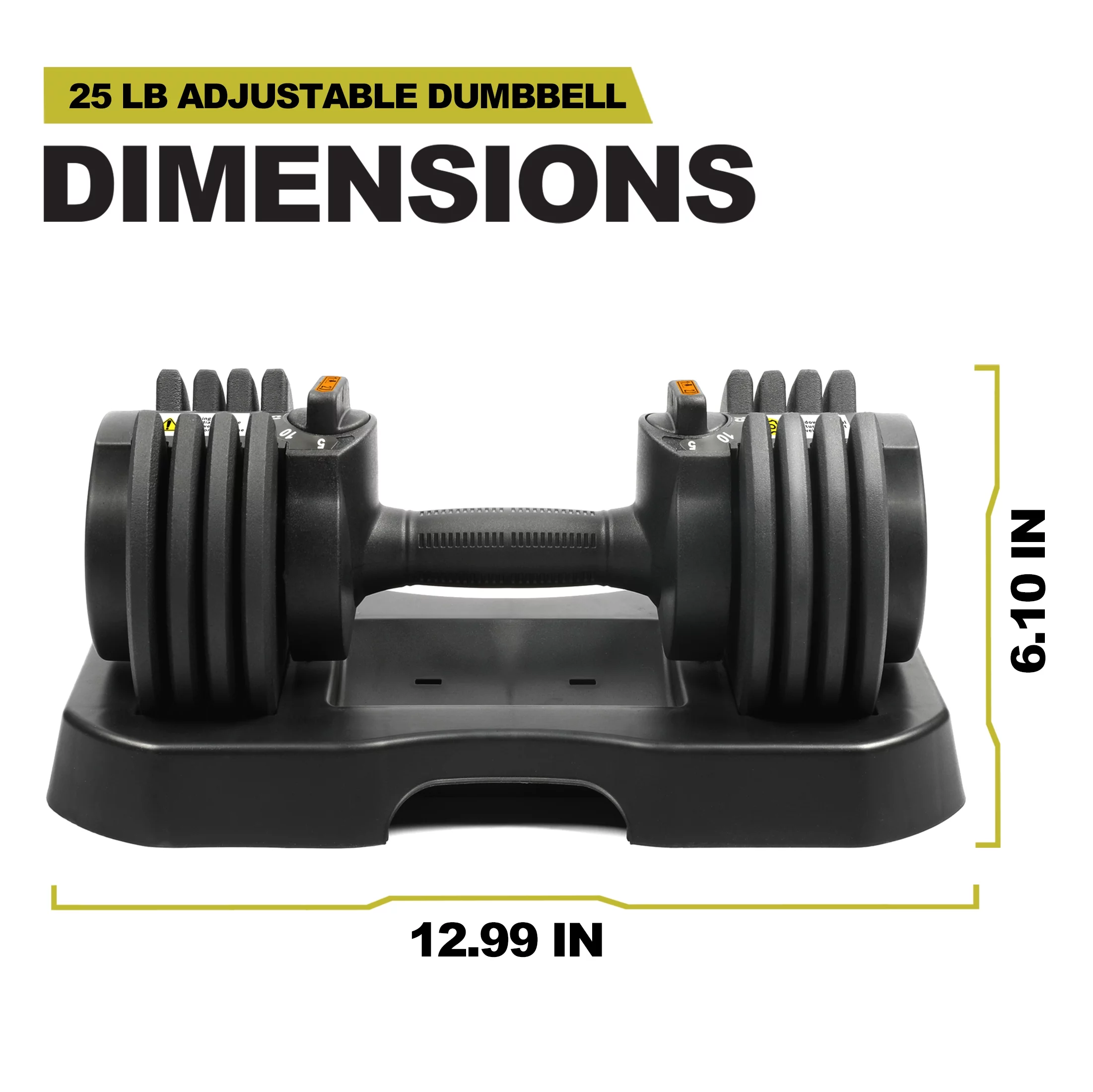 PRCTZ, 10-30lb Quick Select Adjustable Dumbbell Pair with Dumbbell Stand Combo