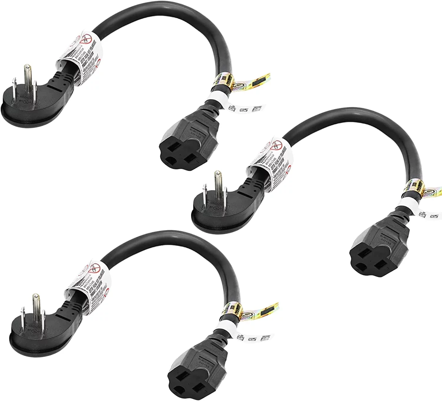 EP 10 Ft 16/3 Flat Plug Indoor Extension Cord, Black Low Profile Extension Cable