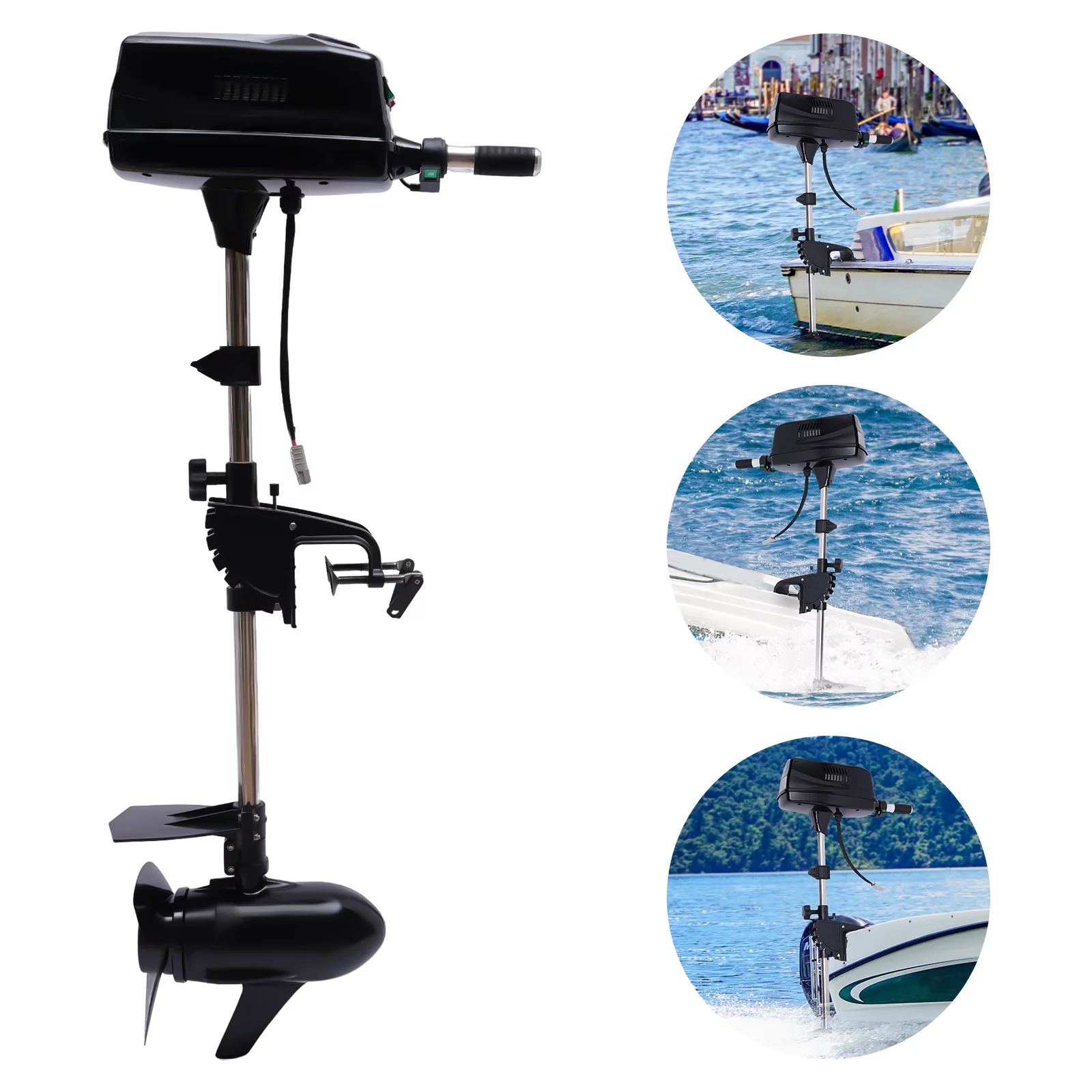 LOYALHEARTDY Electric Outboard Motor 8HP Marine Fishing Boat Engine Brushless Trolling Motor Propeller for Yacht Canoe