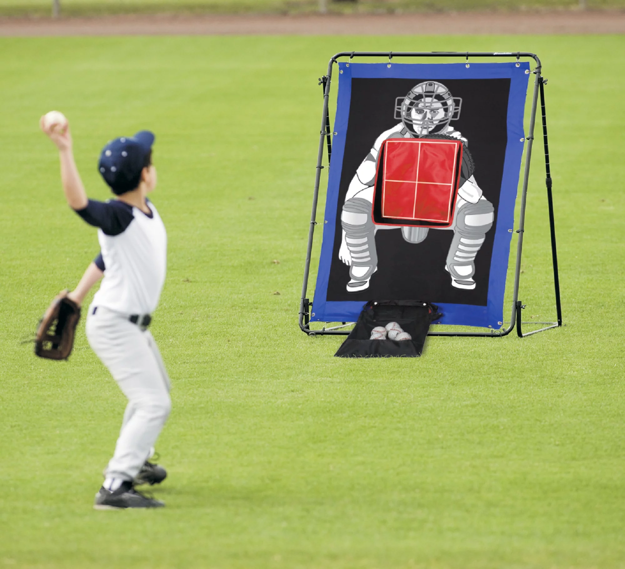 Franklin Sports Baseball Pitching Target + Rebounder Net – Switch Hitter