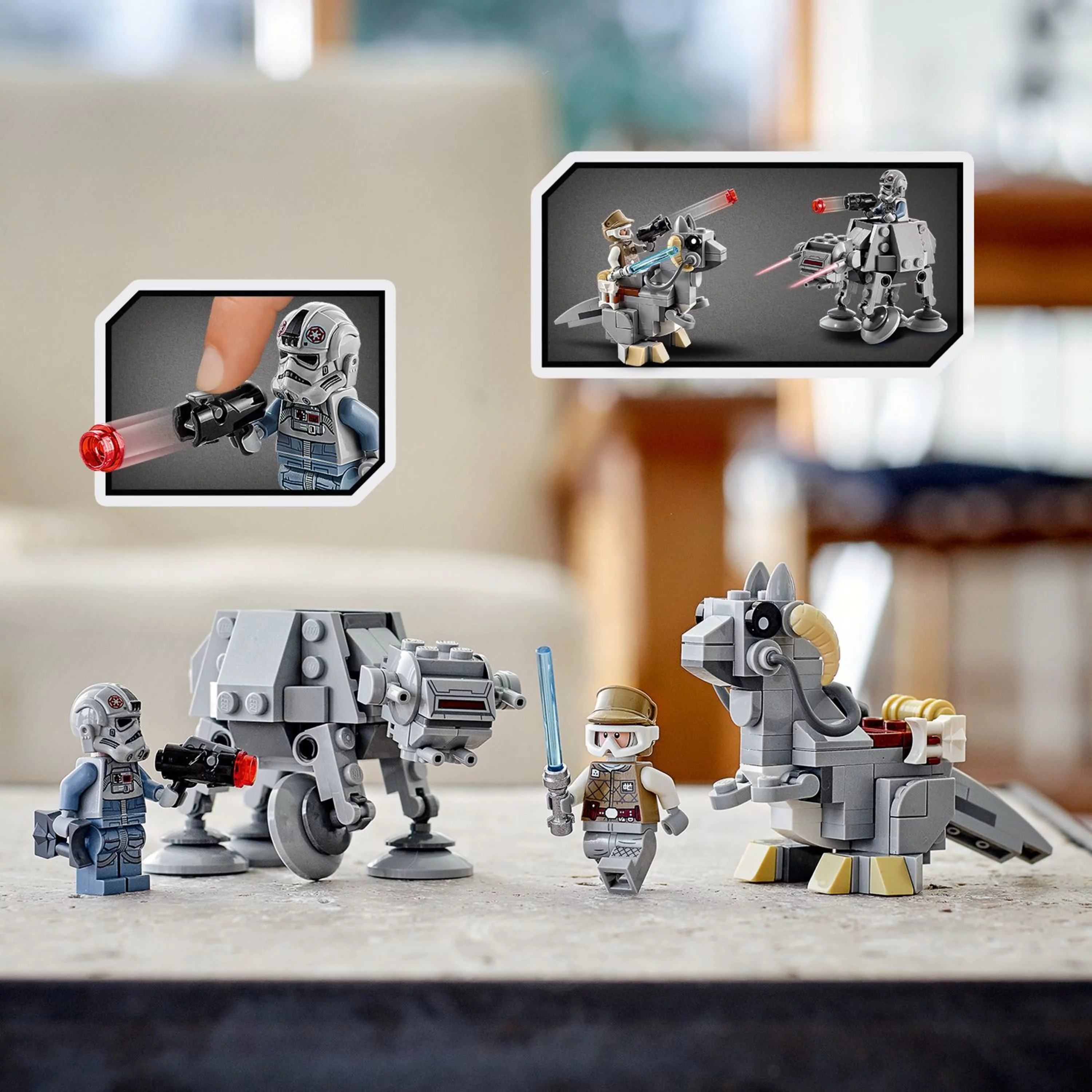 LEGO Star Wars AT-AT vs. Tauntaun Microfighters 75298 Building Toy (205 Pieces)