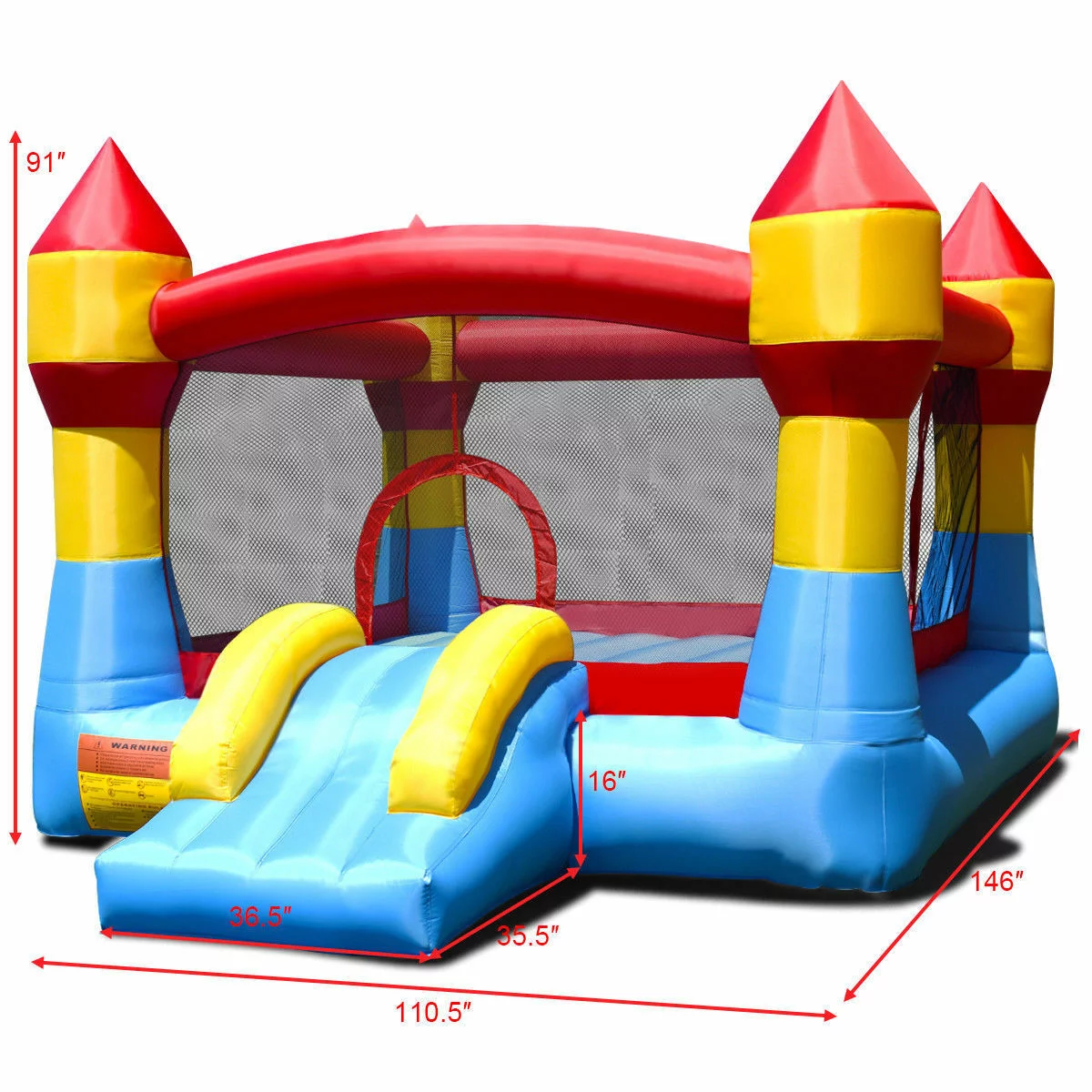 Infans Inflatable Bounce House Castle Jumper Moonwalk Playhouse Slide W/ 550W Blower