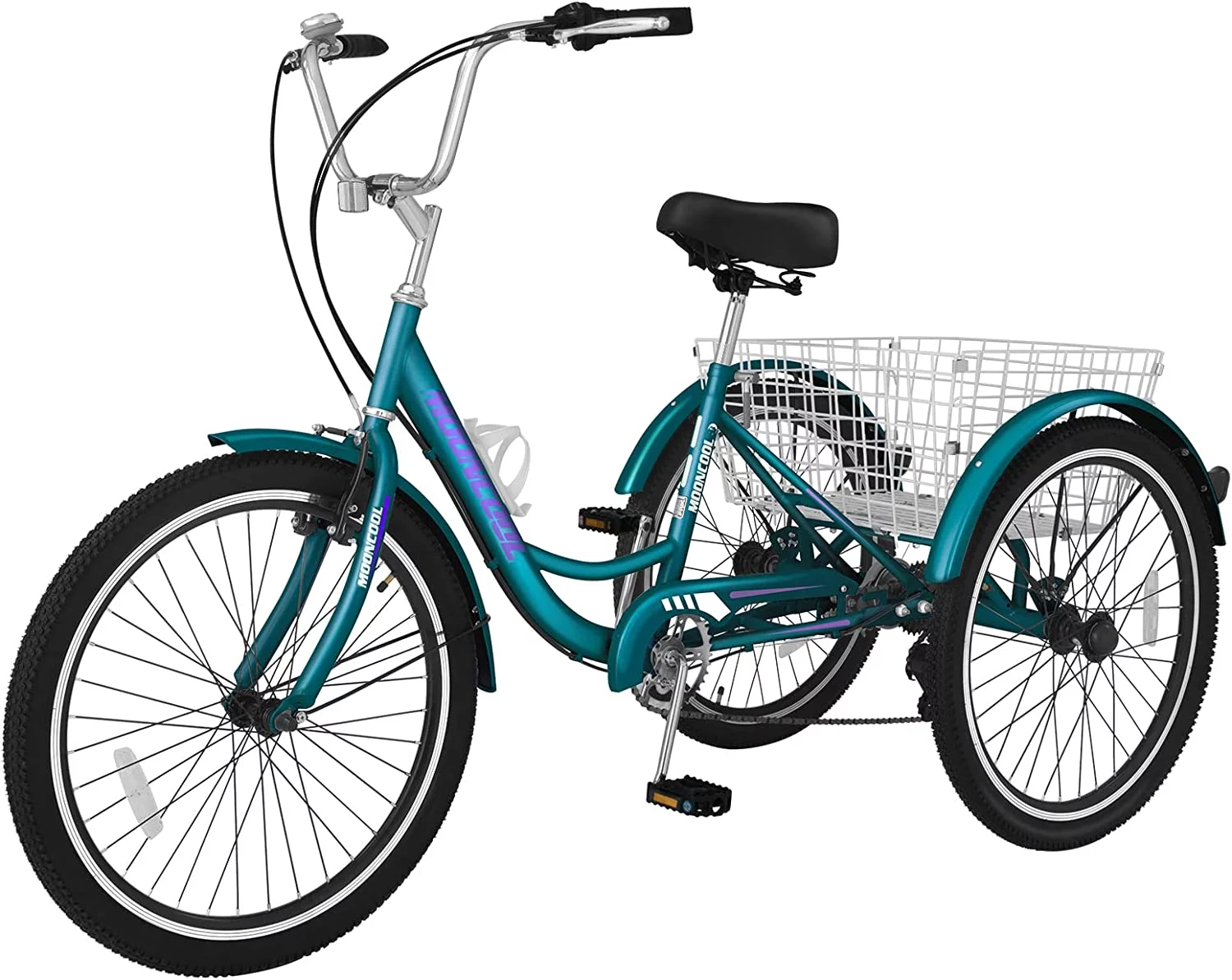 ABORON 20/24/26 inch 7 Speed Adult Tricycles with Big Basket,3-Wheels Cruiser Bike, Adult Trikes For Women ,Men , Seniors