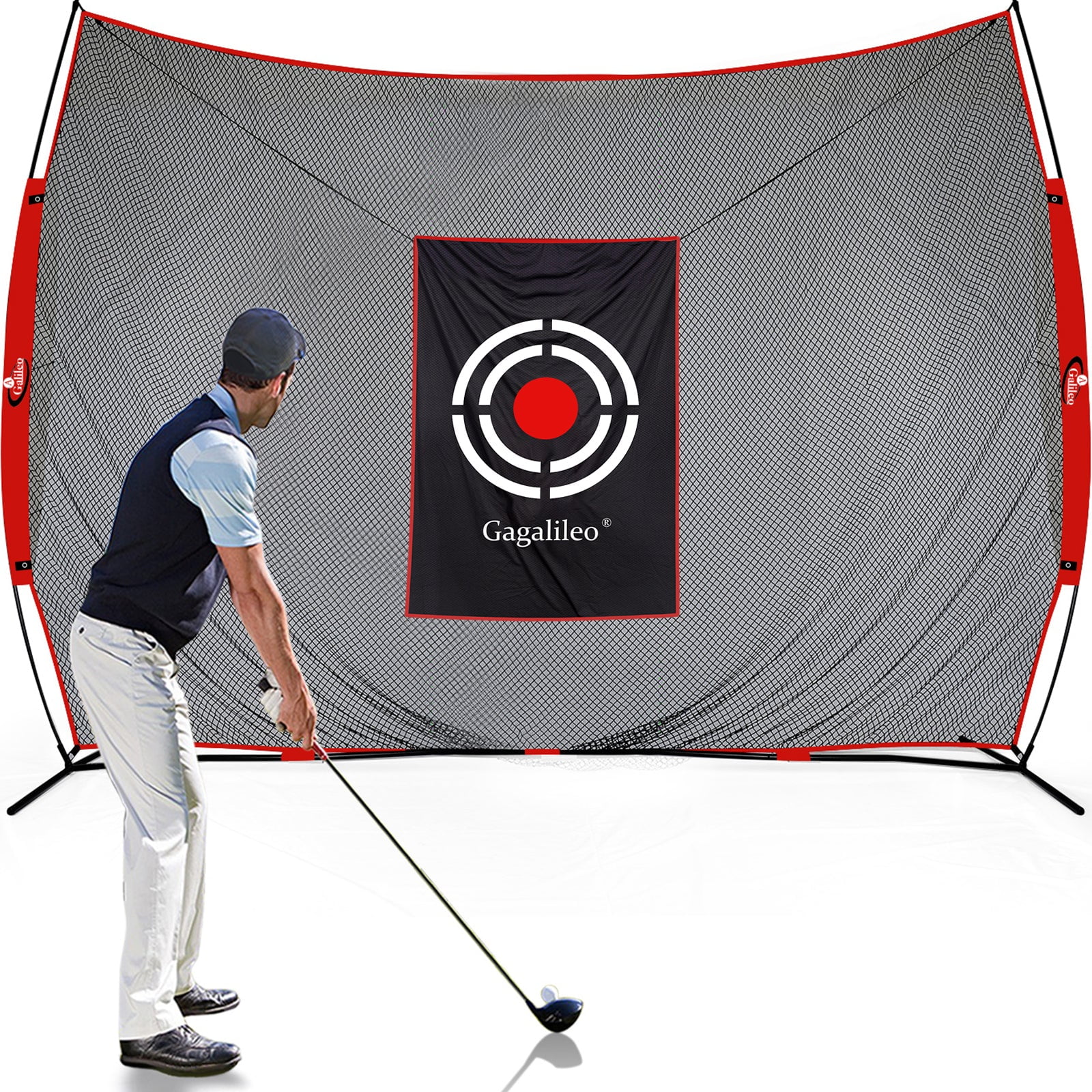 GALILEO Golf Practice Net 12X10Feet Golf Hitting Nets Driving Range Indoor Outdoor Golf Training Aids with Target Carry Bag GG-12X10