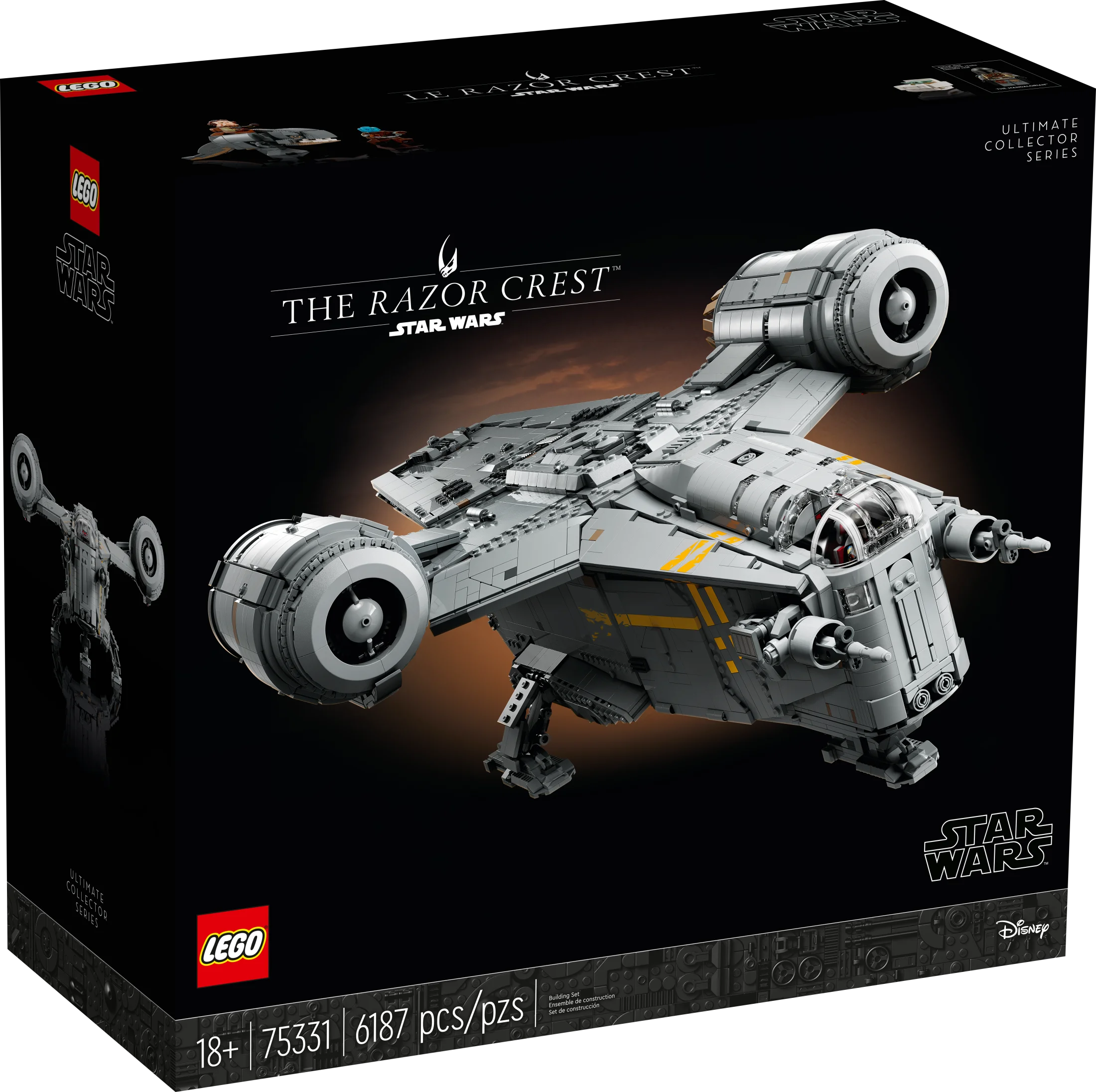 LEGO Star Wars The Razor Crest UCS Starship Set, May the 4th Collectible Model Kit for Adults, Iconic Mandalorian Memorabilia, Great Gift for Star Wars Fans, 75331