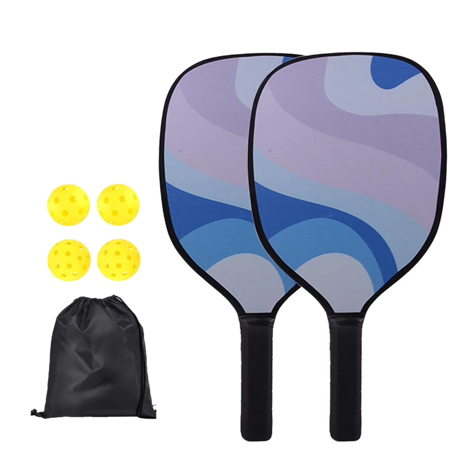 Pickleball Paddles Set, Includes 2 Paddles 4 Balls and 1 Bag Pickleball Rackets