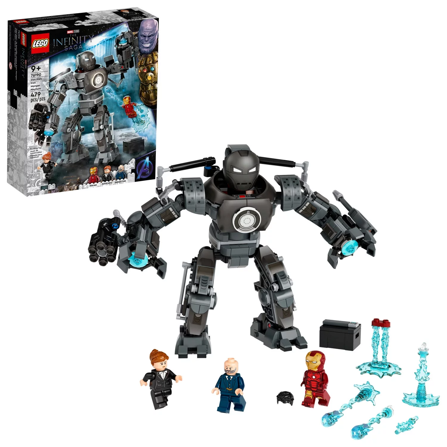 LEGO Marvel Iron Man: Iron Monger Mayhem 76190 Collectible Building Toy (479 Pieces)