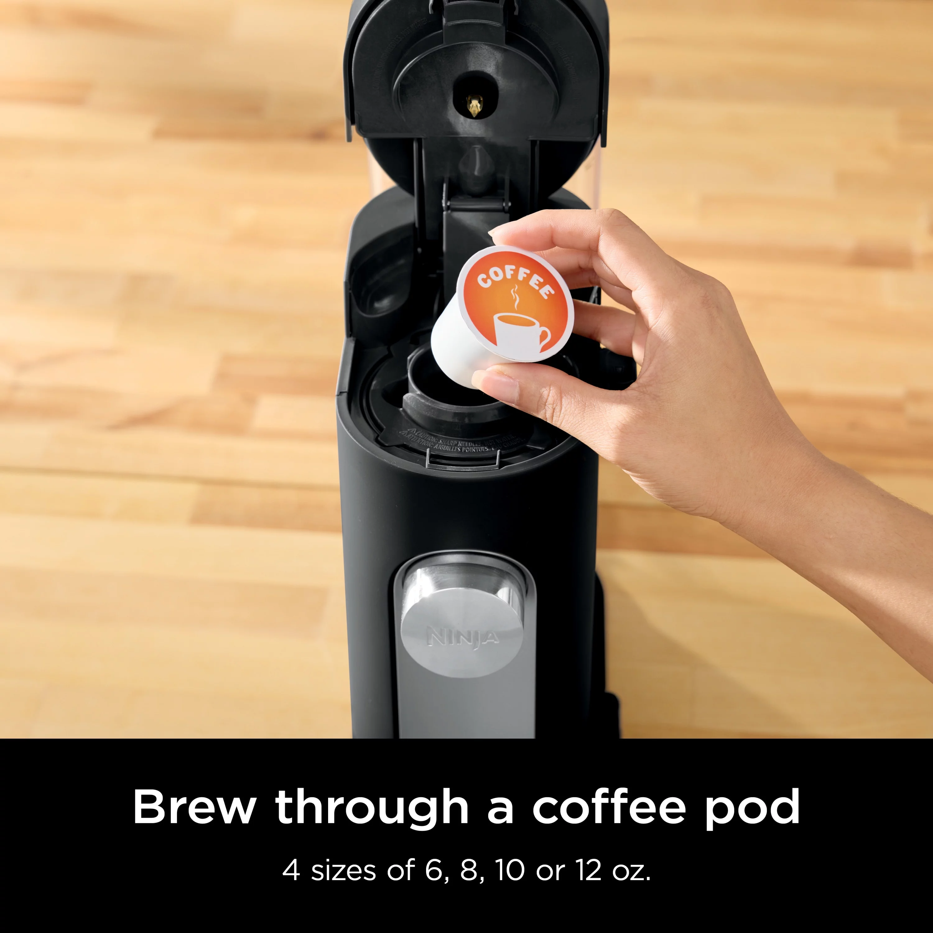 Ninja Pods & Grounds Single-Serve Coffee Maker, K-Cup Pod Compatible, 56-oz. Reservoir