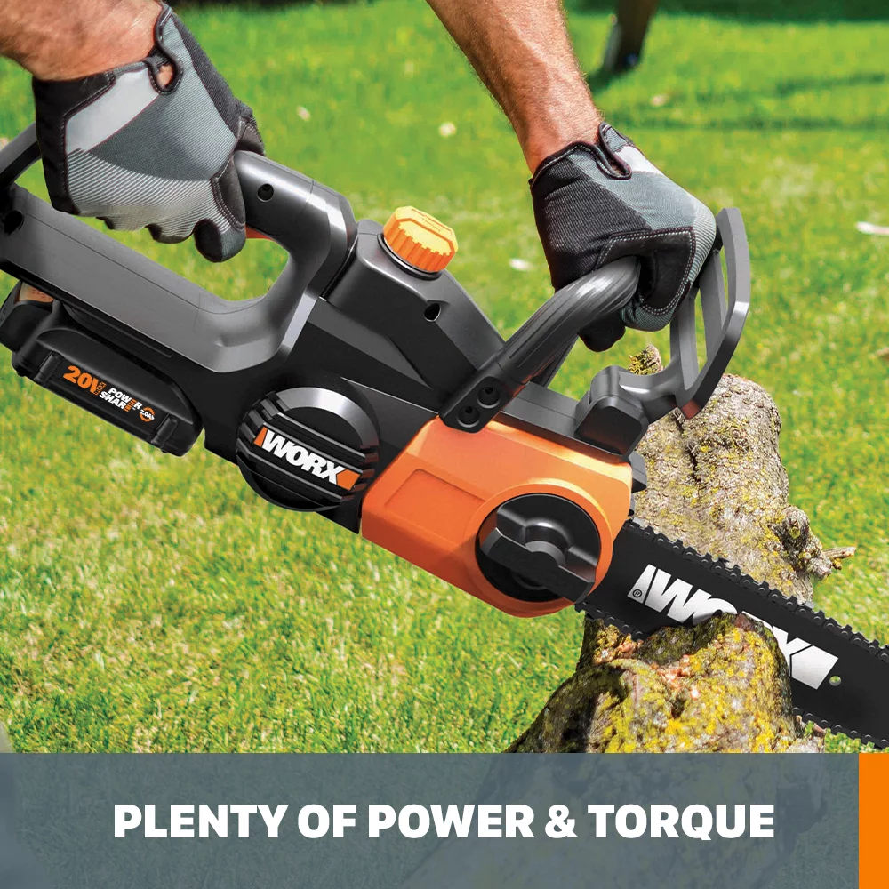 Worx WG322.9 20V Power Share 10″ Cordless Chainsaw with Auto-Tension (Tool Only)