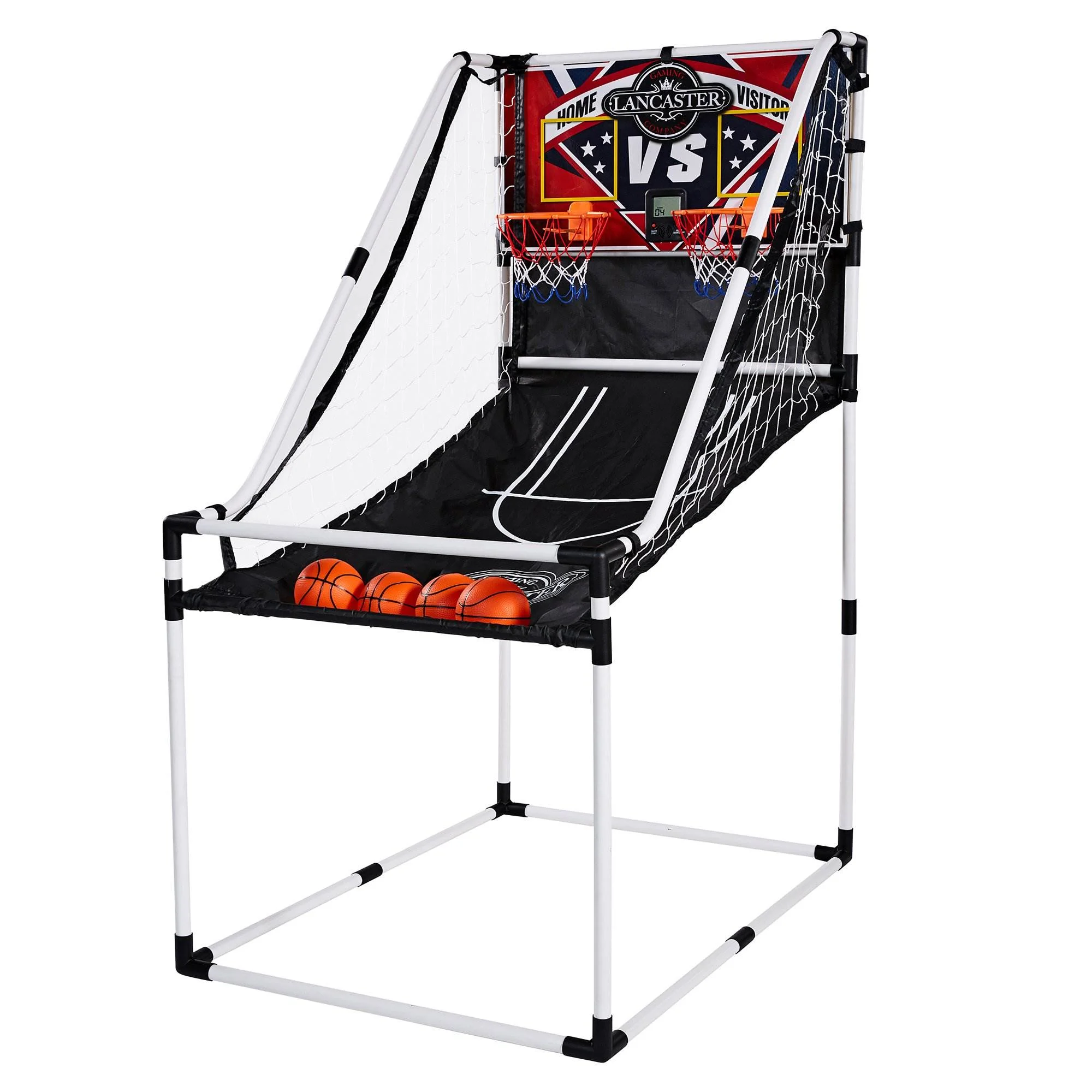 Lancaster 2 Player Junior Home Electronic Scoreboard Arcade Basketball Hoop Game